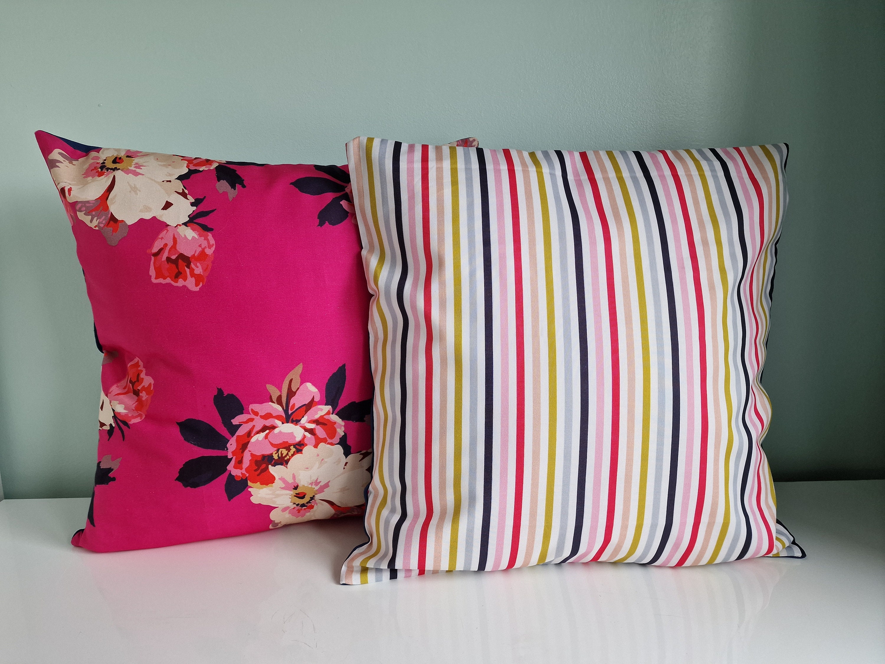 Candy Stripe Handmade Cushion Cover 40 x 40 cm 