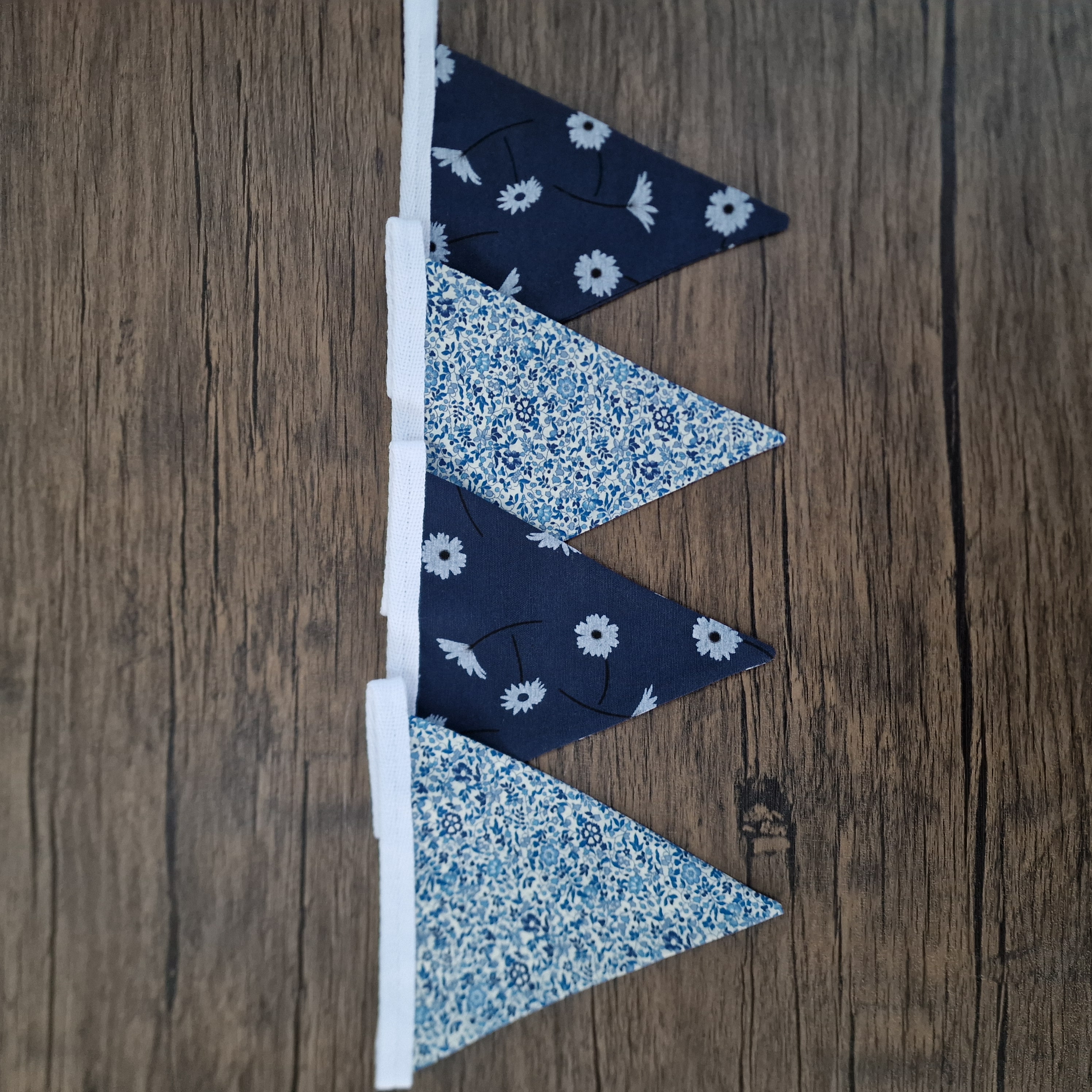 Liberty of London Blue & White Fabric Bunting 