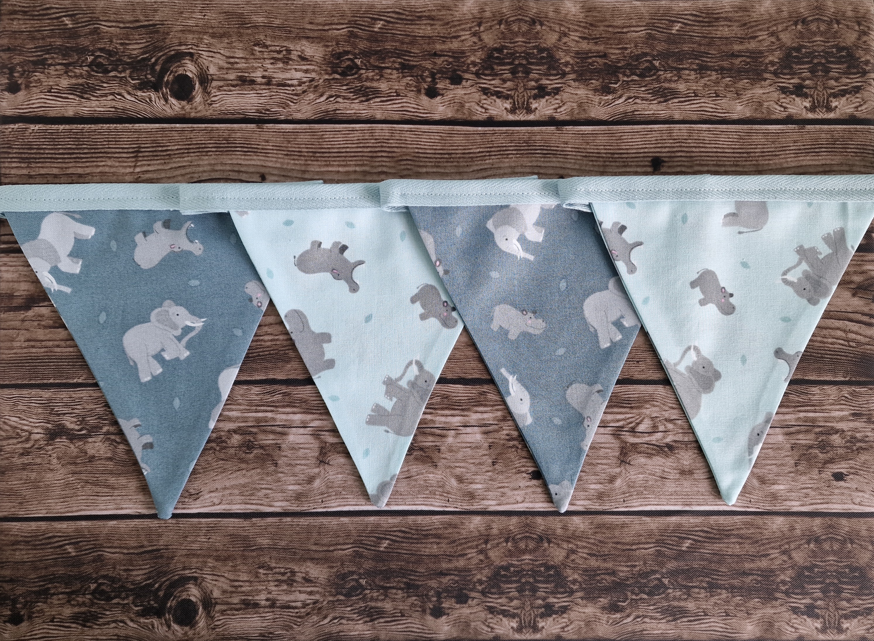 Safari Animal Nursery Bunting - Teal & Duck Egg Blue | safari themed nursery décor