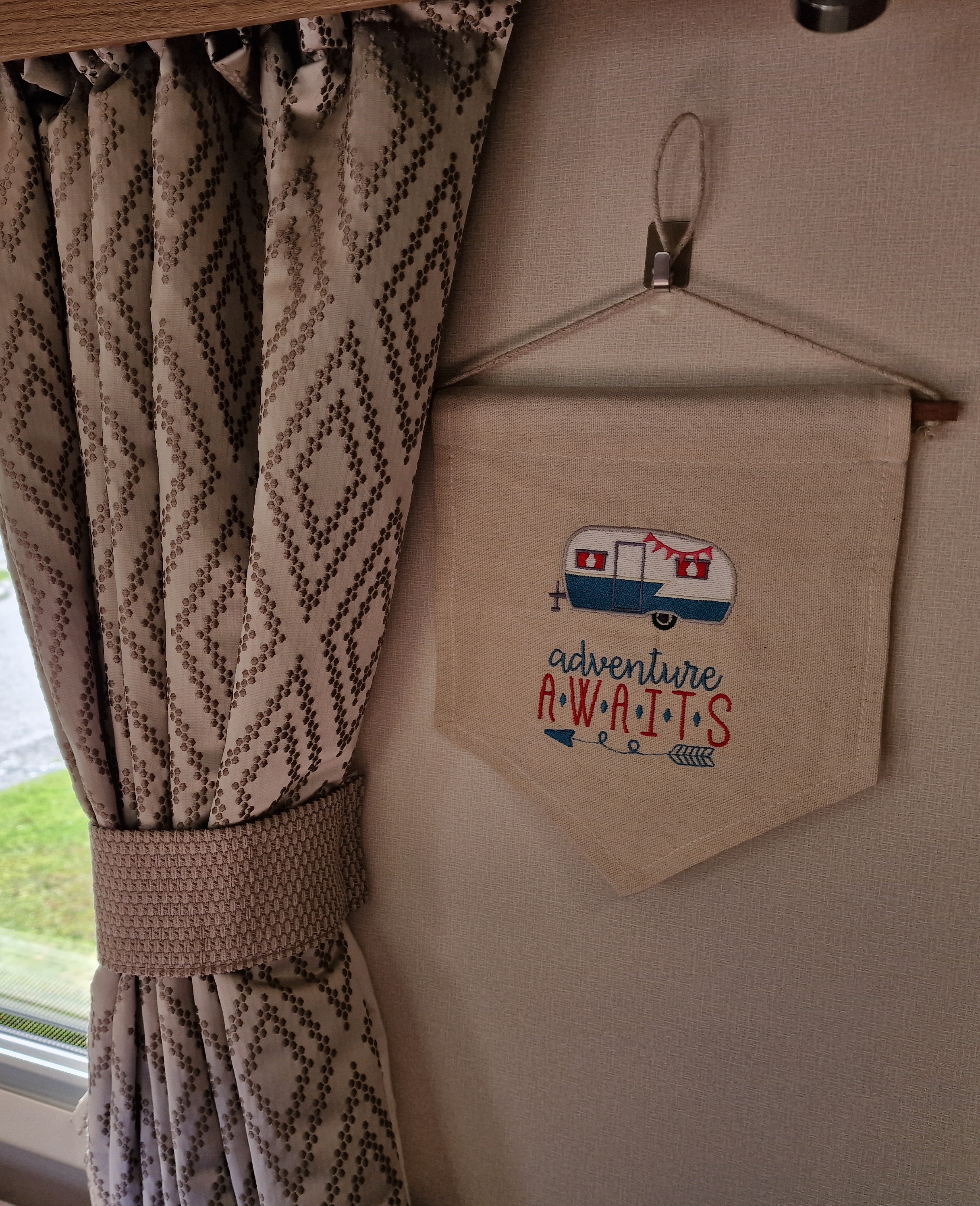 Embroidered Pennant Flag - adventure awaits