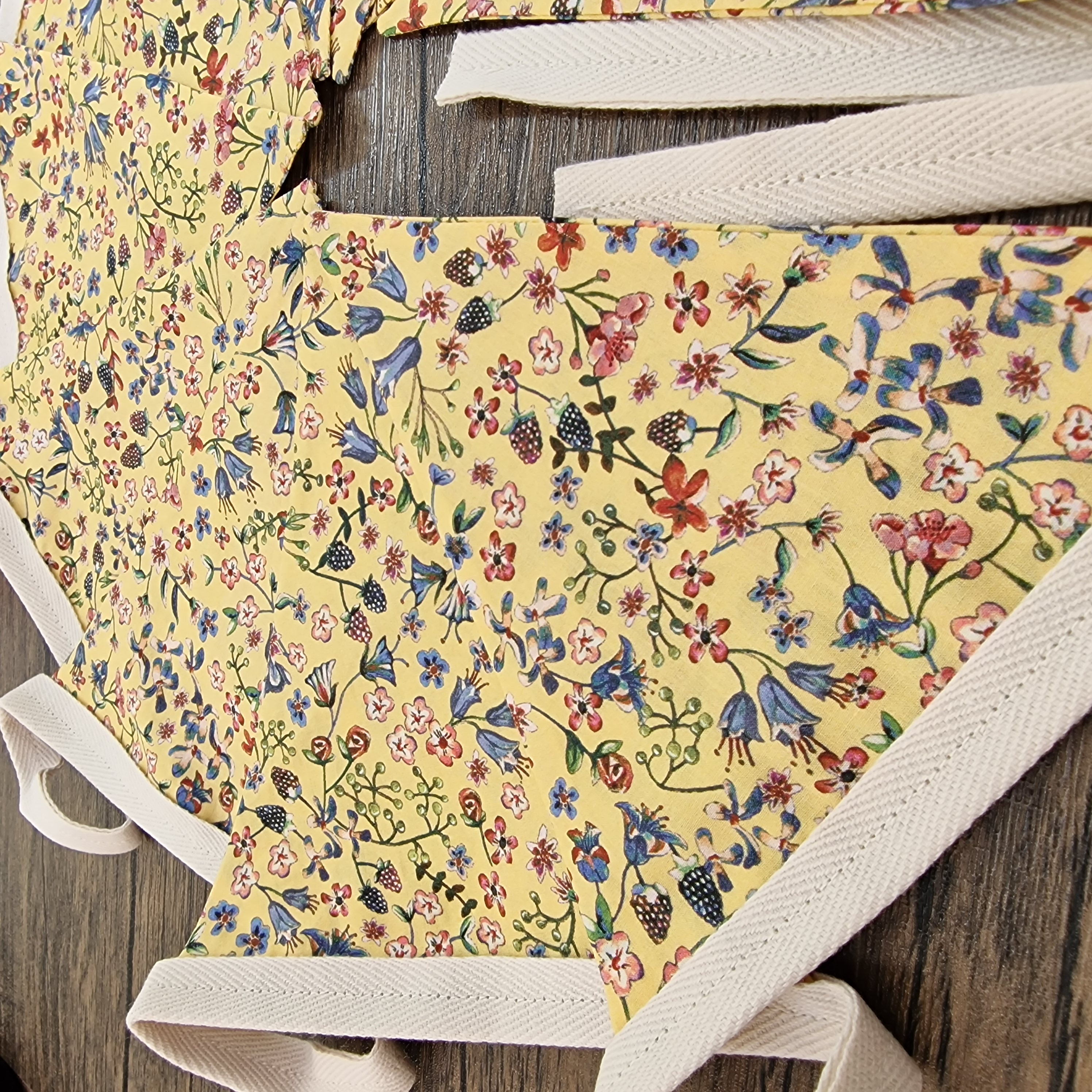 Liberty of London Yellow Floral Fabric Bunting