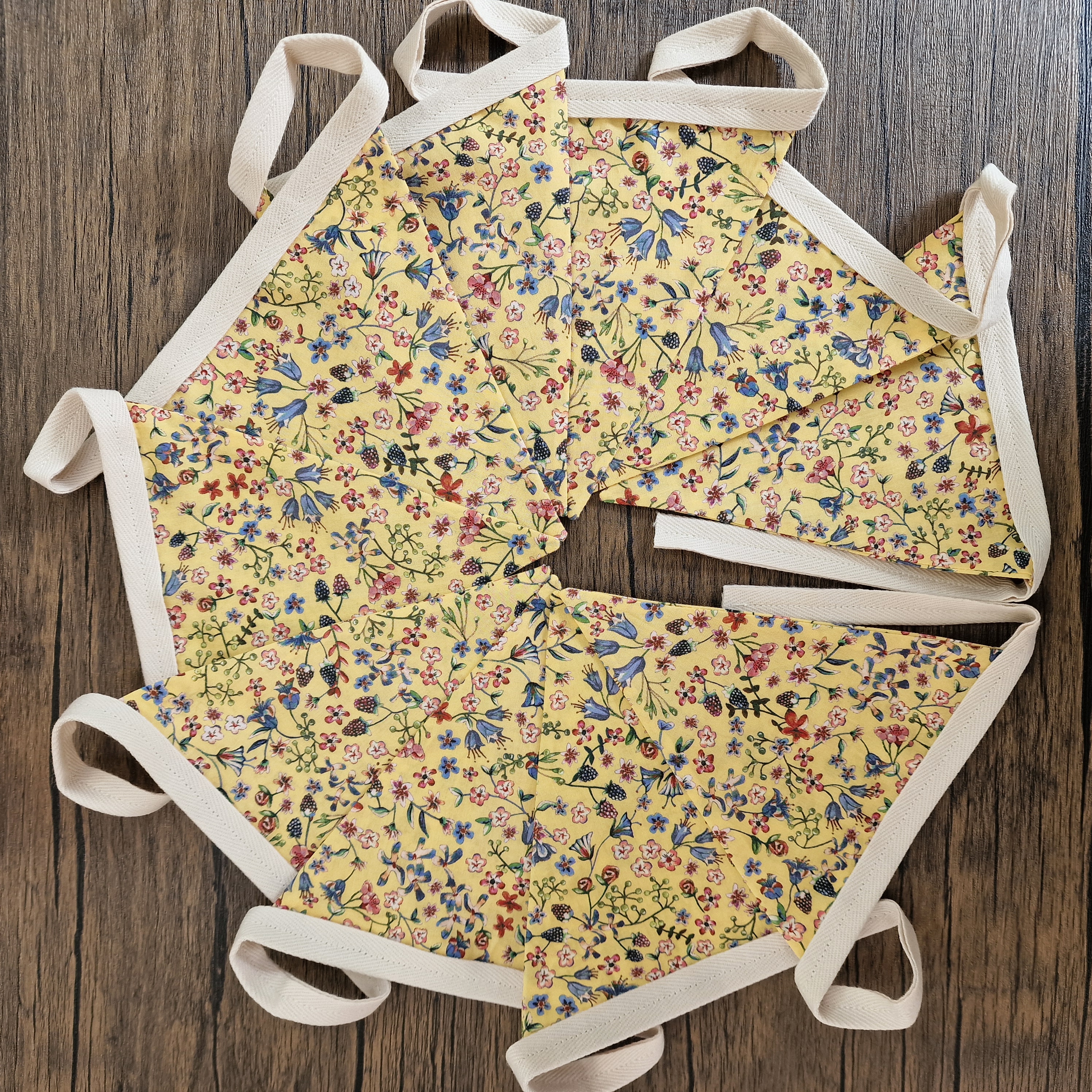 Liberty of London Yellow Floral Fabric Bunting