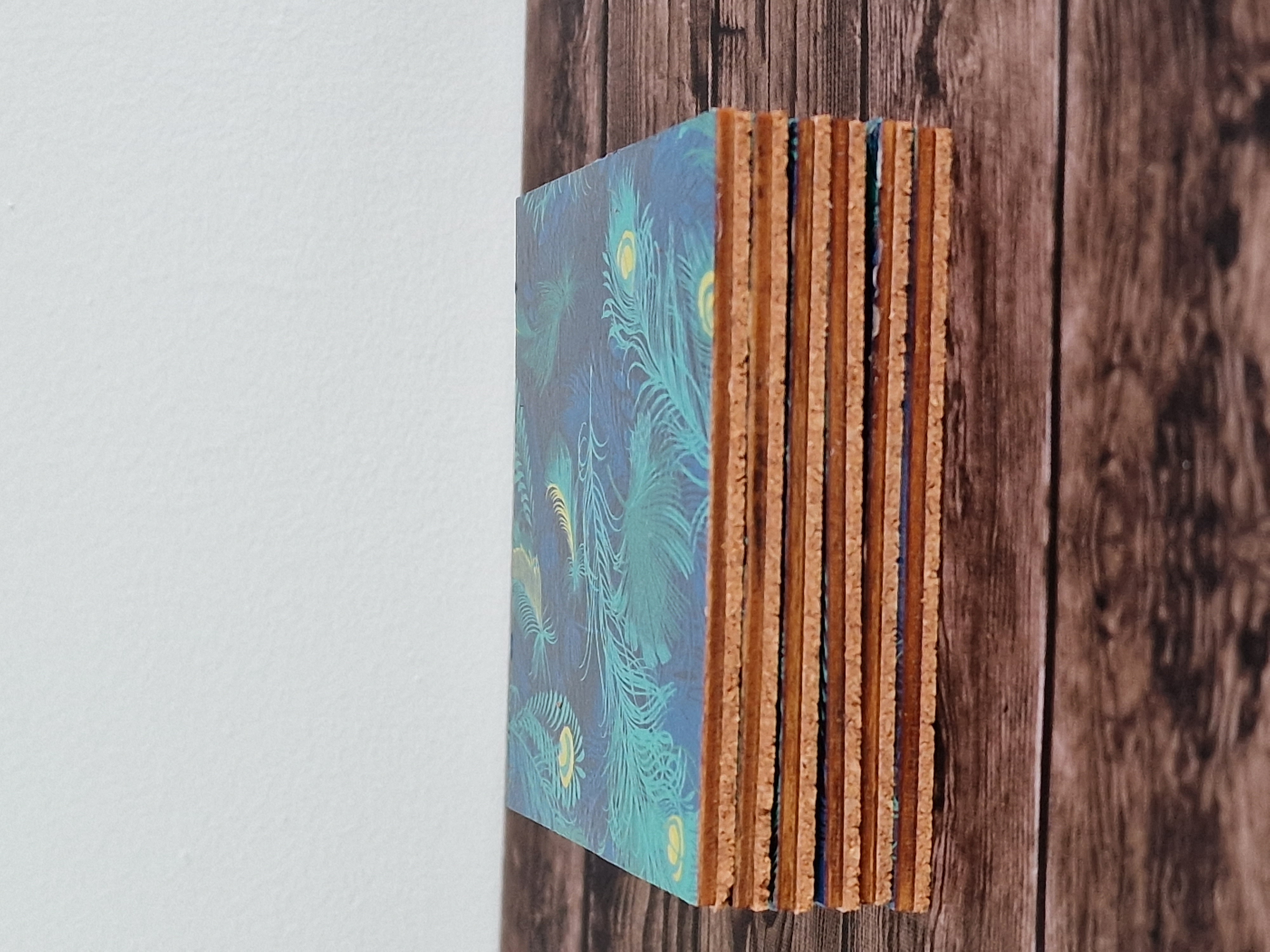Peacock Design Decoupage Coasters (Set of 6)