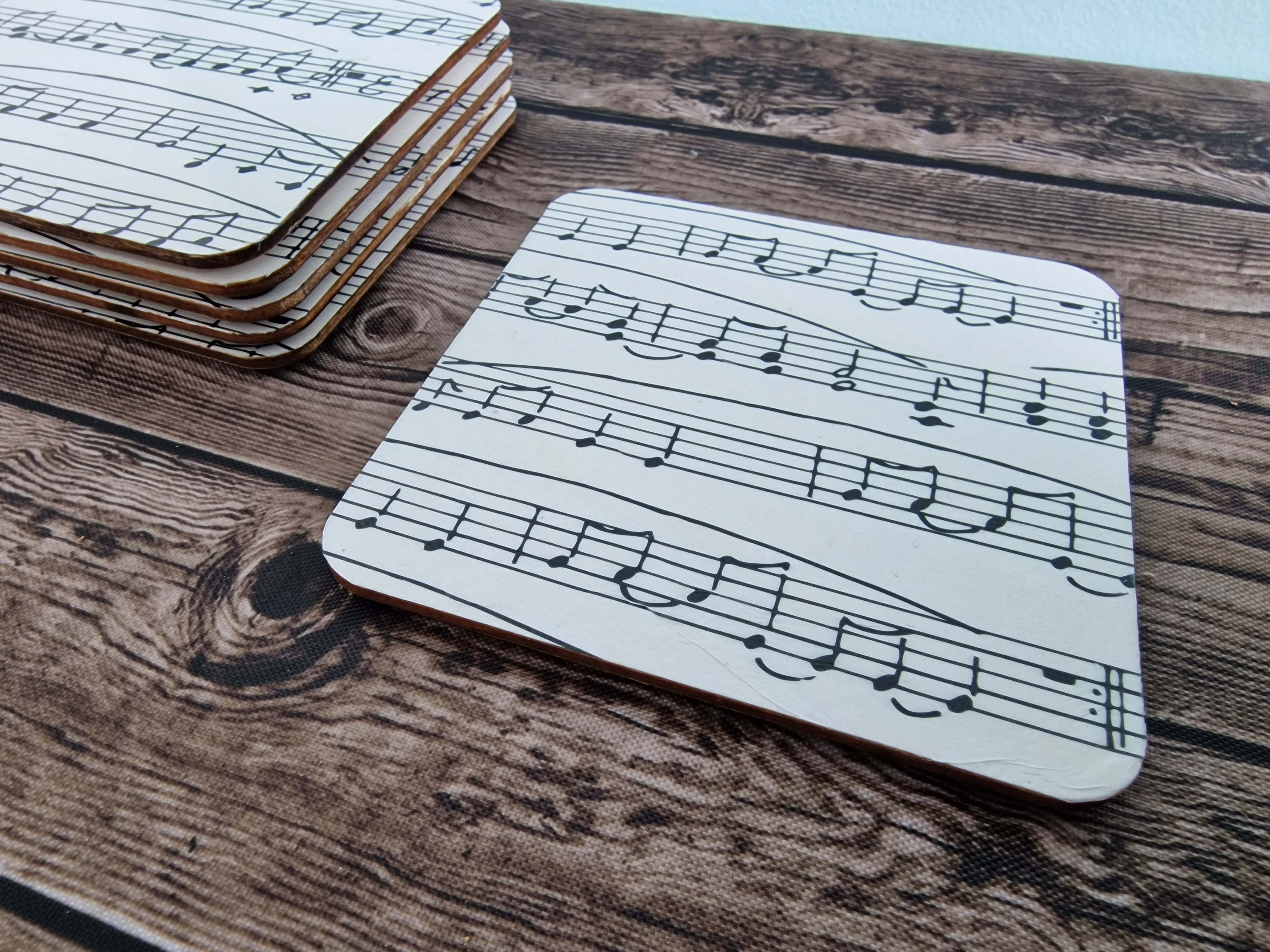 Music Themed Decoupage Coasters (Set of 6)
