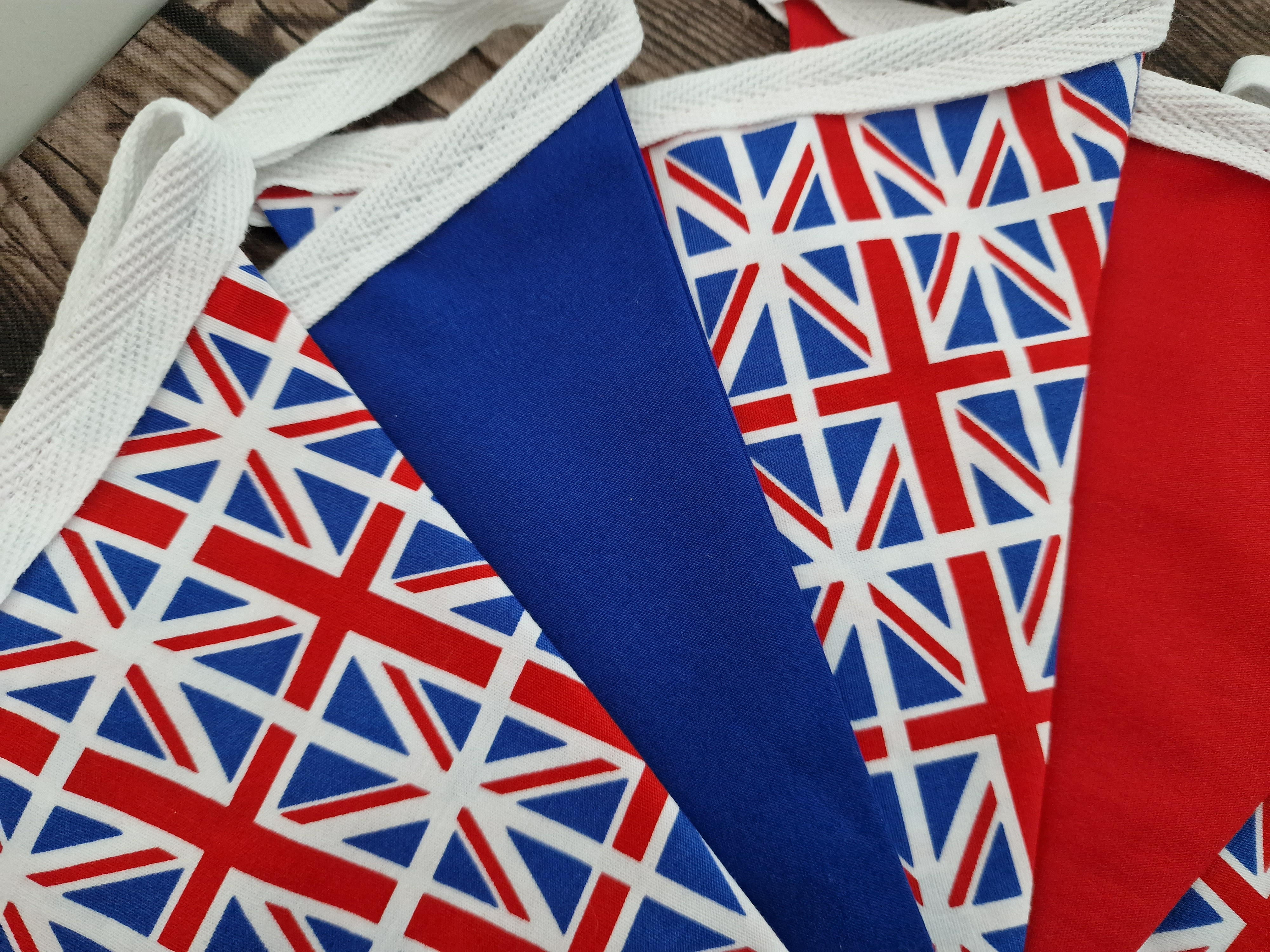 Union Jack Double sided handmade fabric bunting