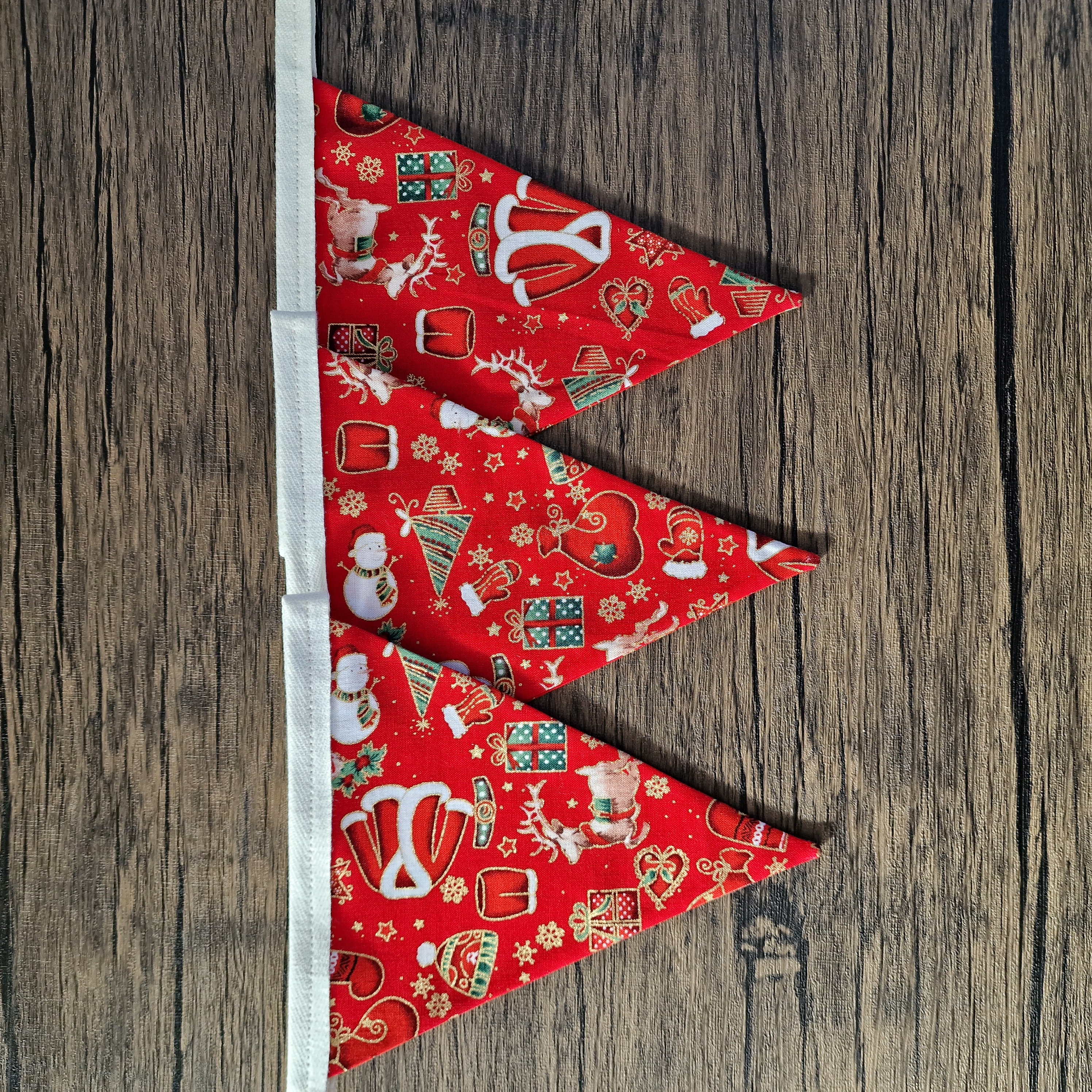 Red & Gold Christmas Bunting 