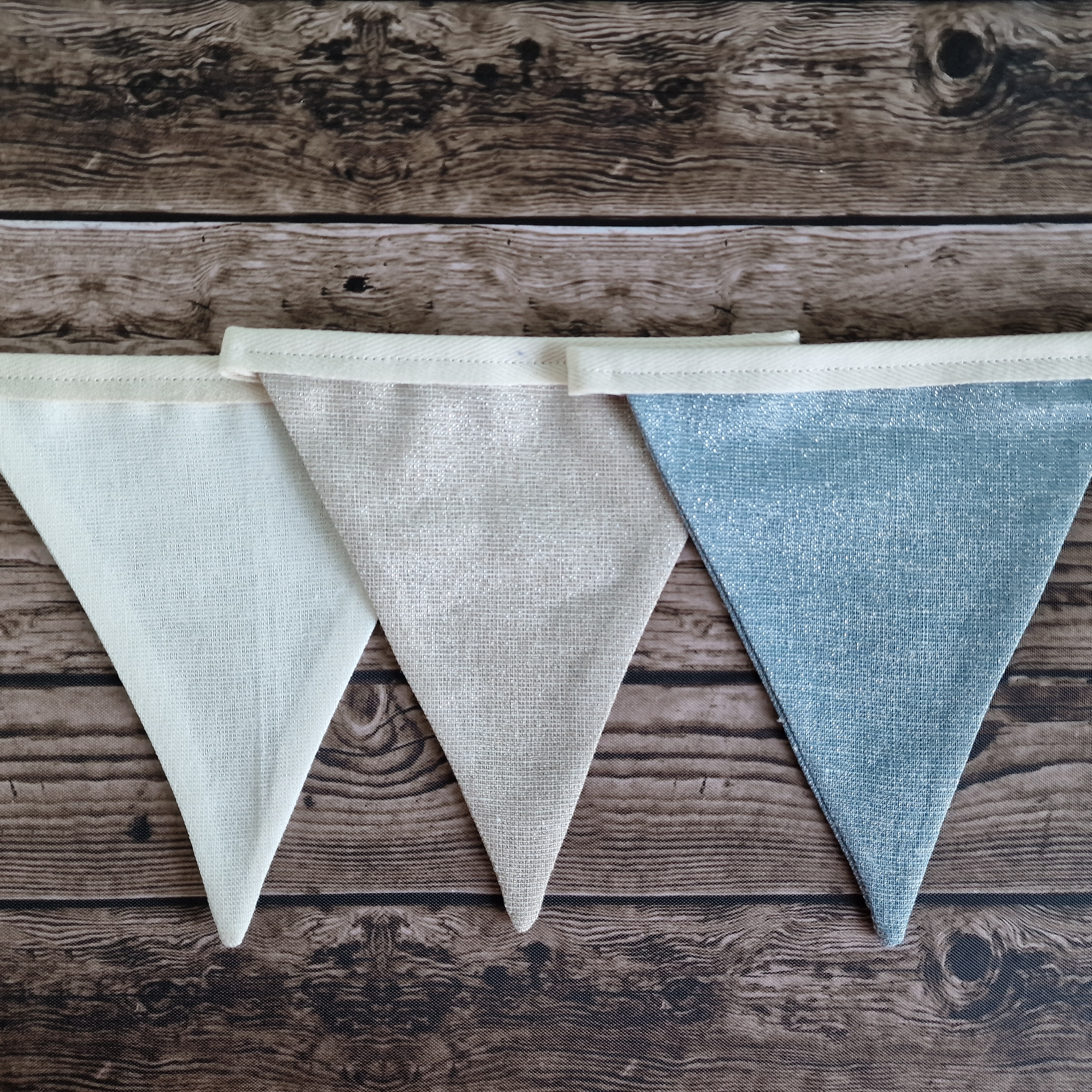 Linen Nursery Bunting - Pastel Shades