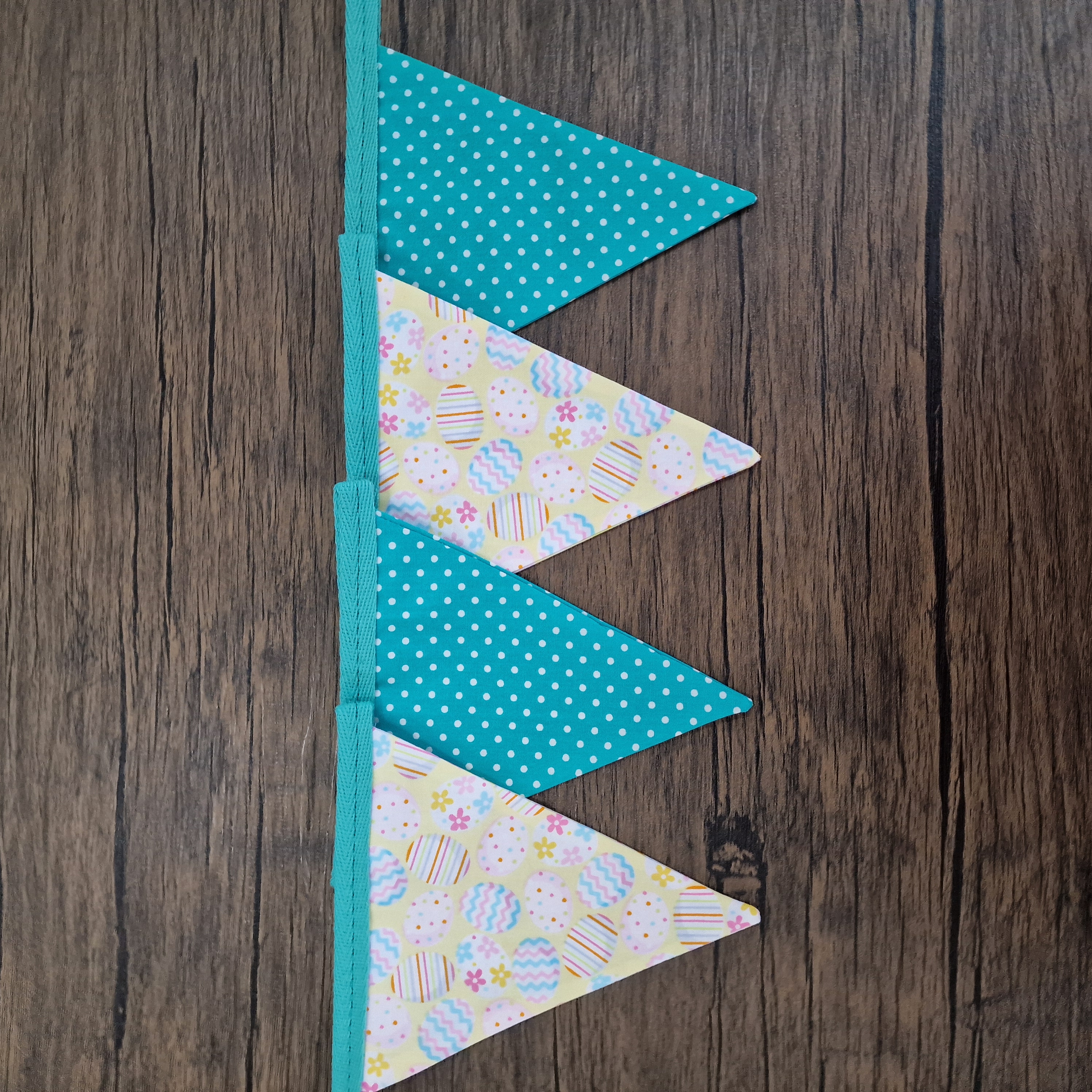 Easter Bunting Yellow and Turquoise 