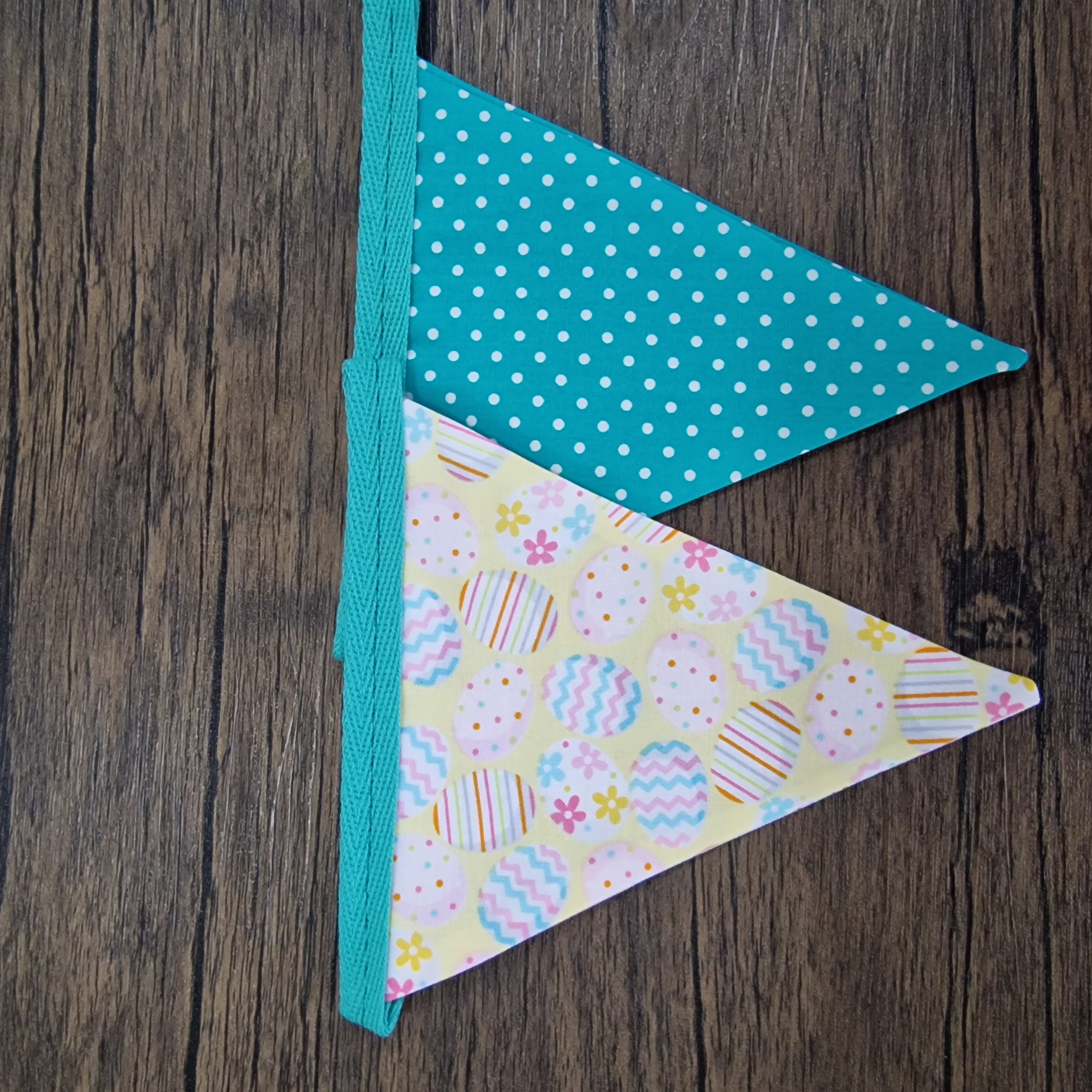 Easter Bunting Yellow and Turquoise 