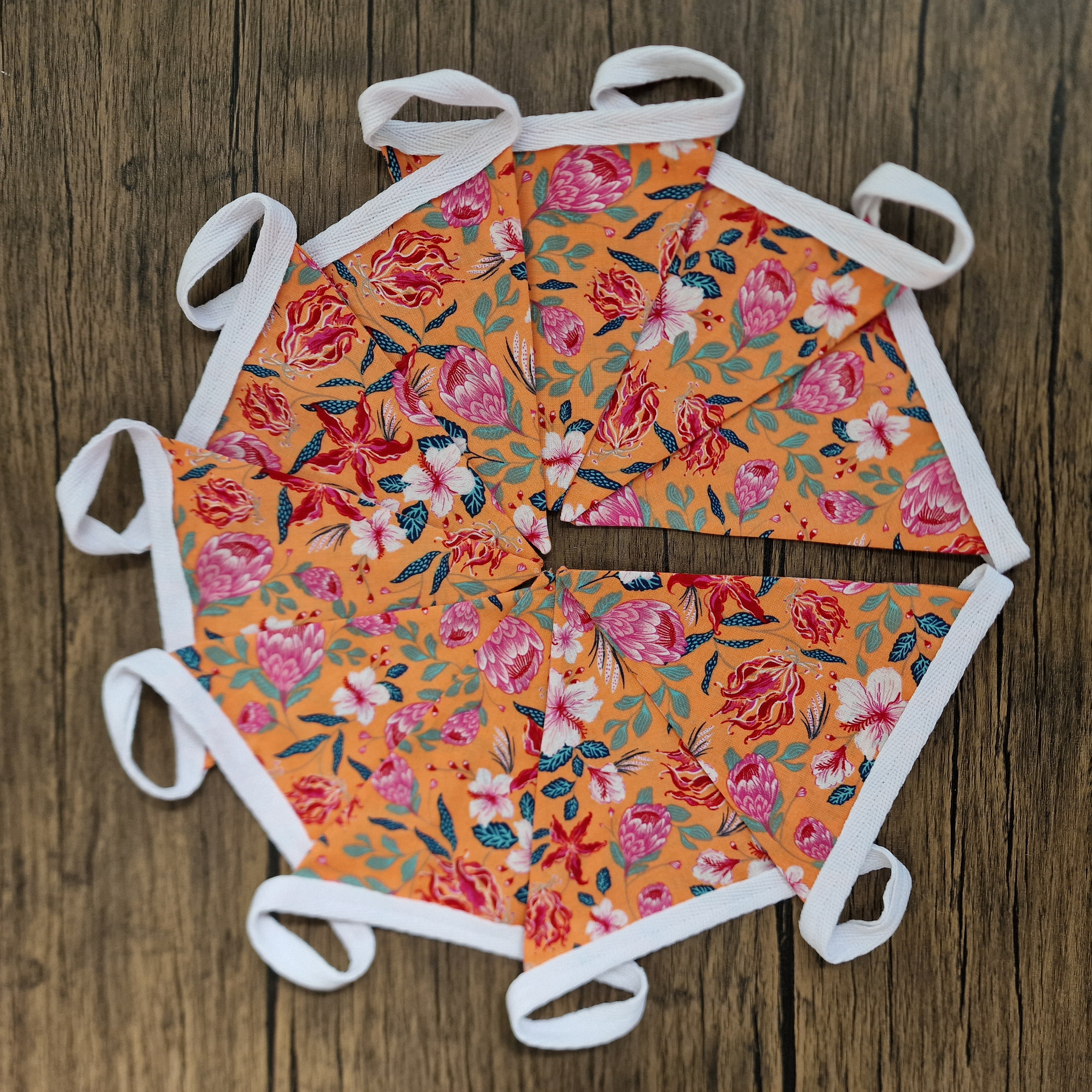 Peach Floral Bunting 