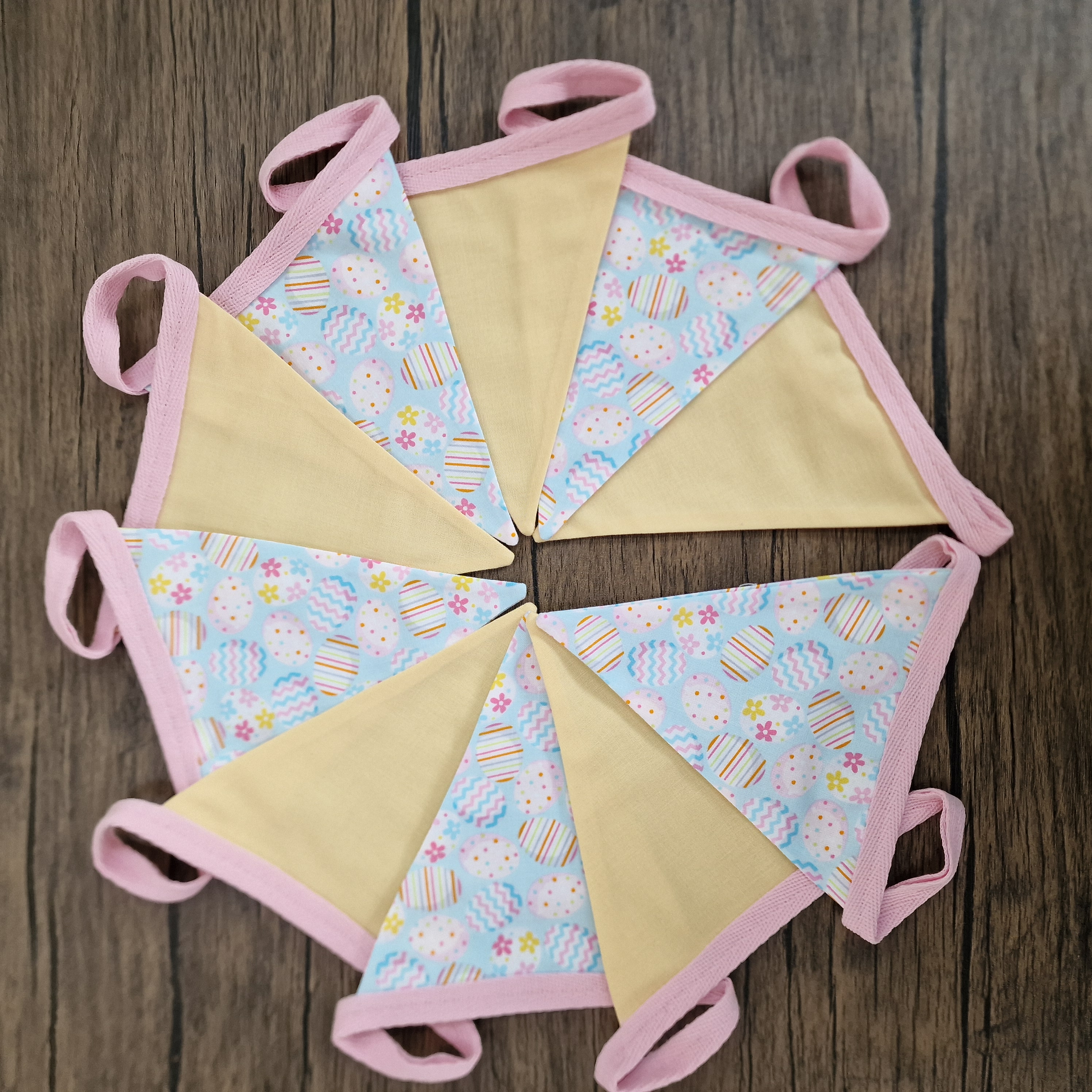 Easter Bunting Blue & Yellow Pastel colours