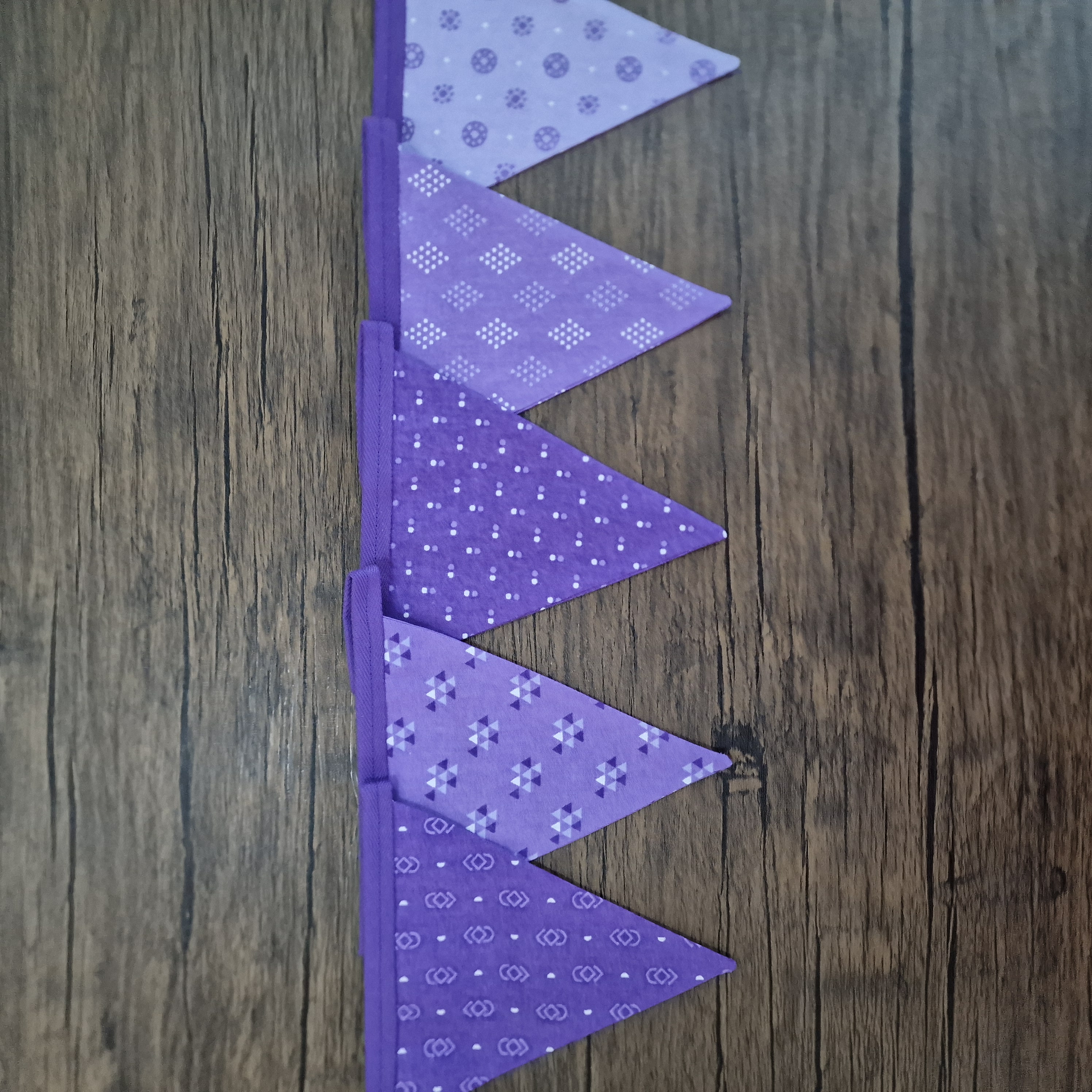Purple Bunting | Double sided fabric bunting | Shades of Purple