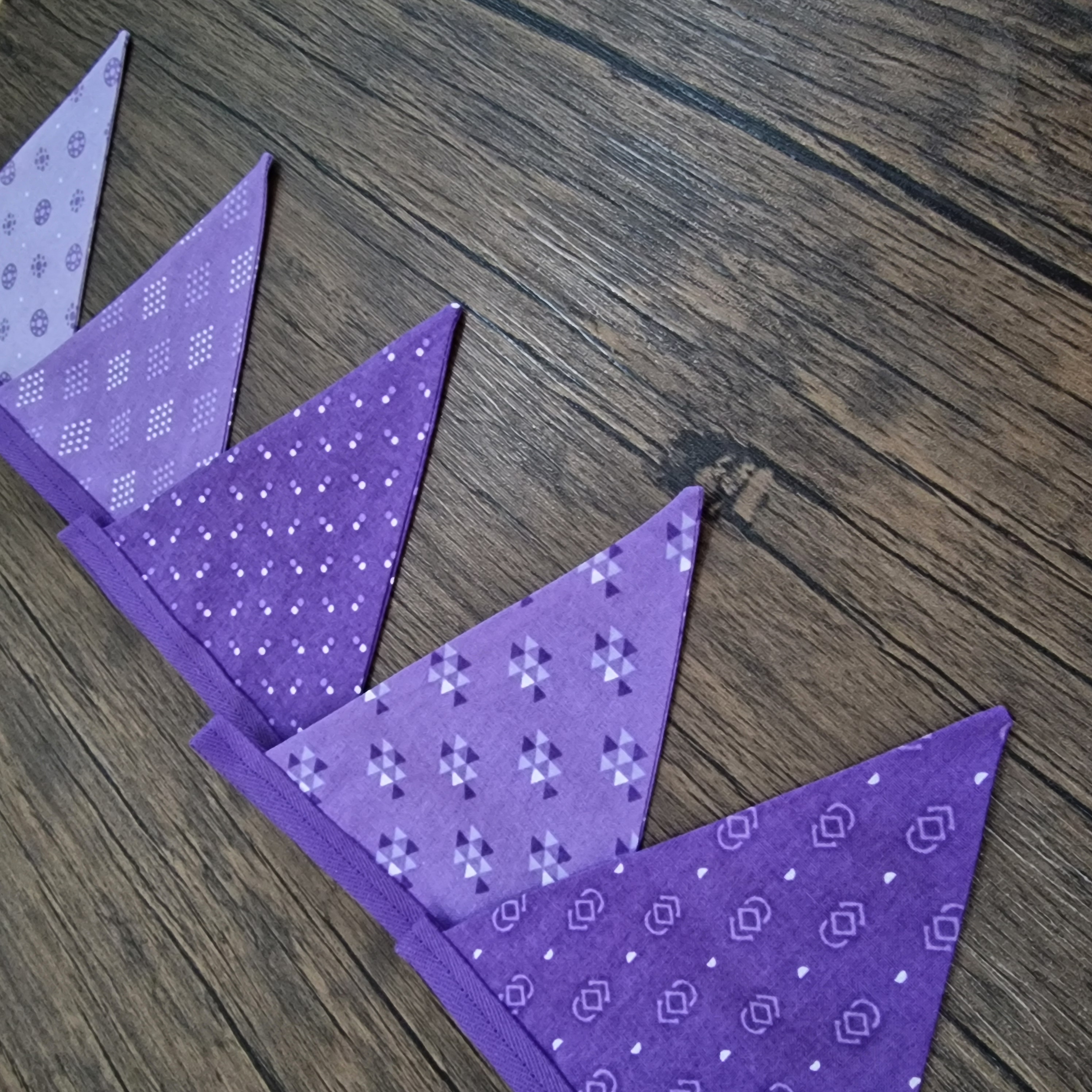 Purple Bunting | Double sided fabric bunting | Shades of Purple