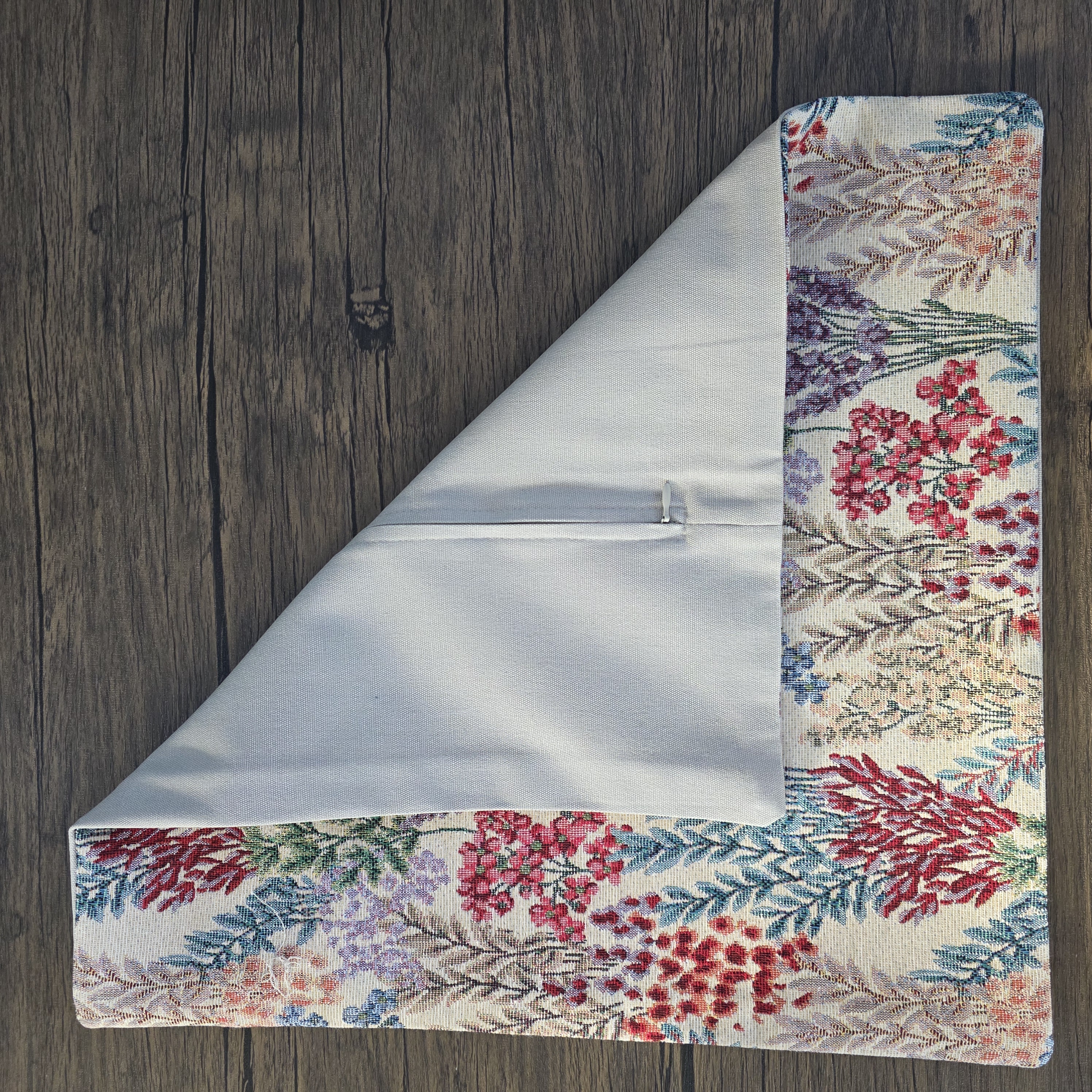 Floral Pattern Tapestry Cushion Cover