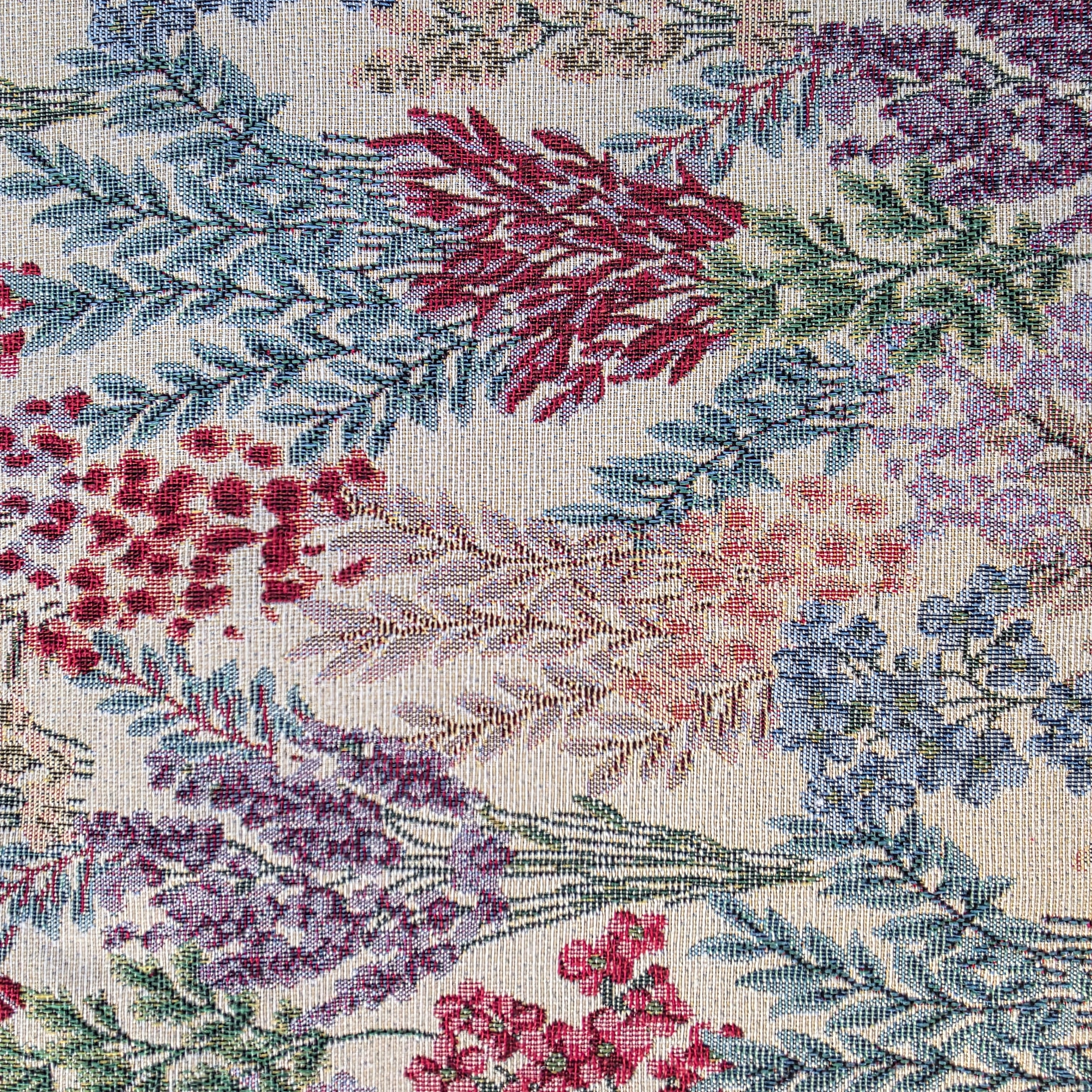 Floral Pattern Tapestry Cushion Cover