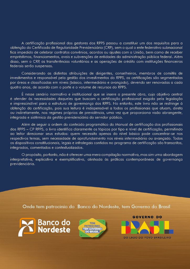 Manual para os gestores dos  Regimes Próprios de Previdência Social - RPPS