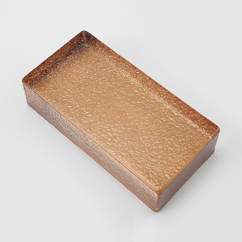 Apelsinas spalvota stiklinė plyta