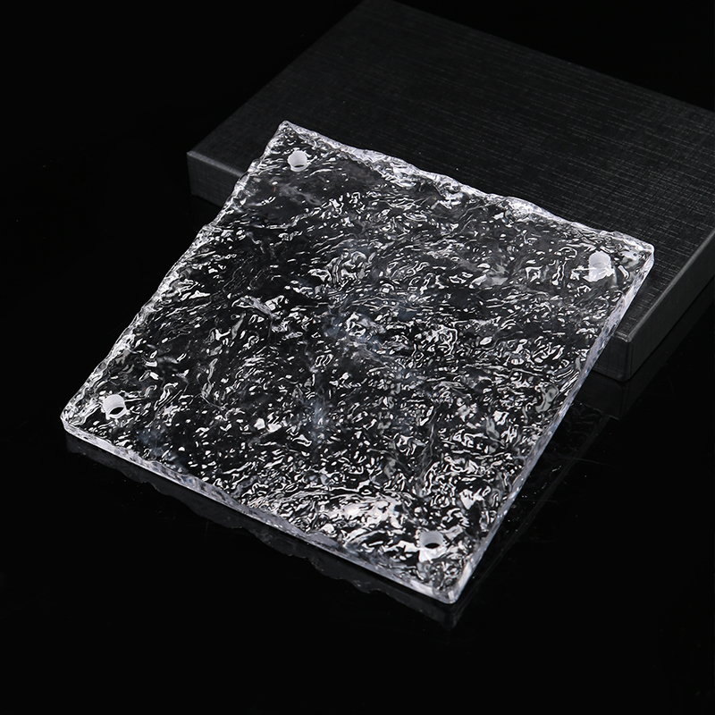 Grublėtas kristalinis paviršius stiklo plokštelė