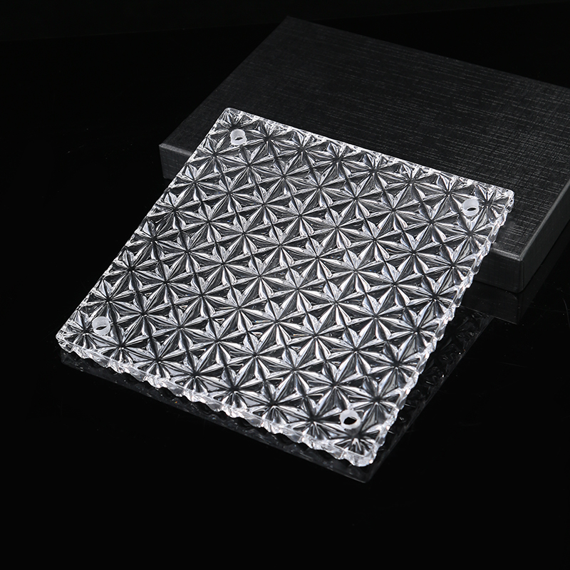 Geometrinis ornamentas stiklo plokštelė