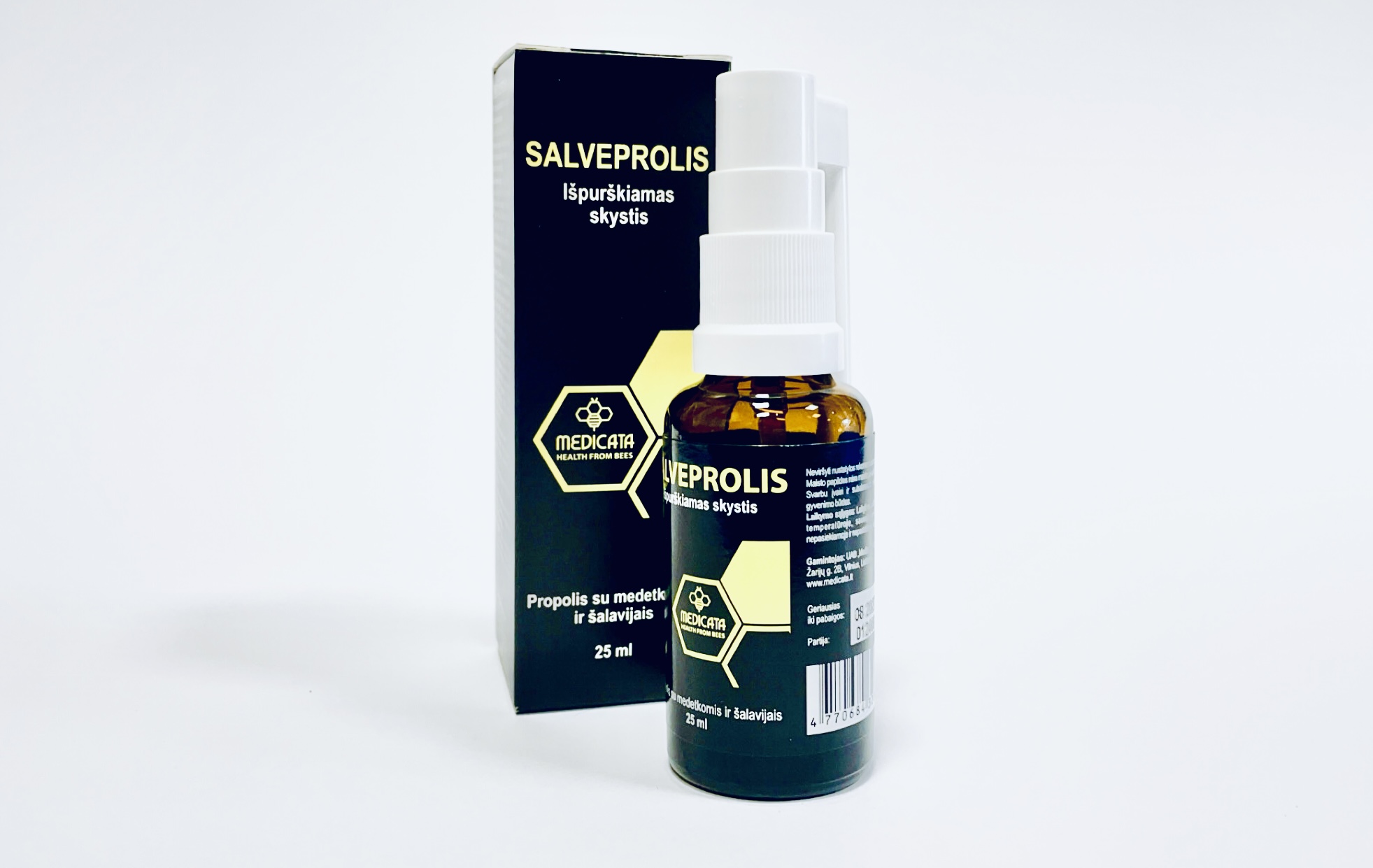 Salveprolis išpurškiamas skystis