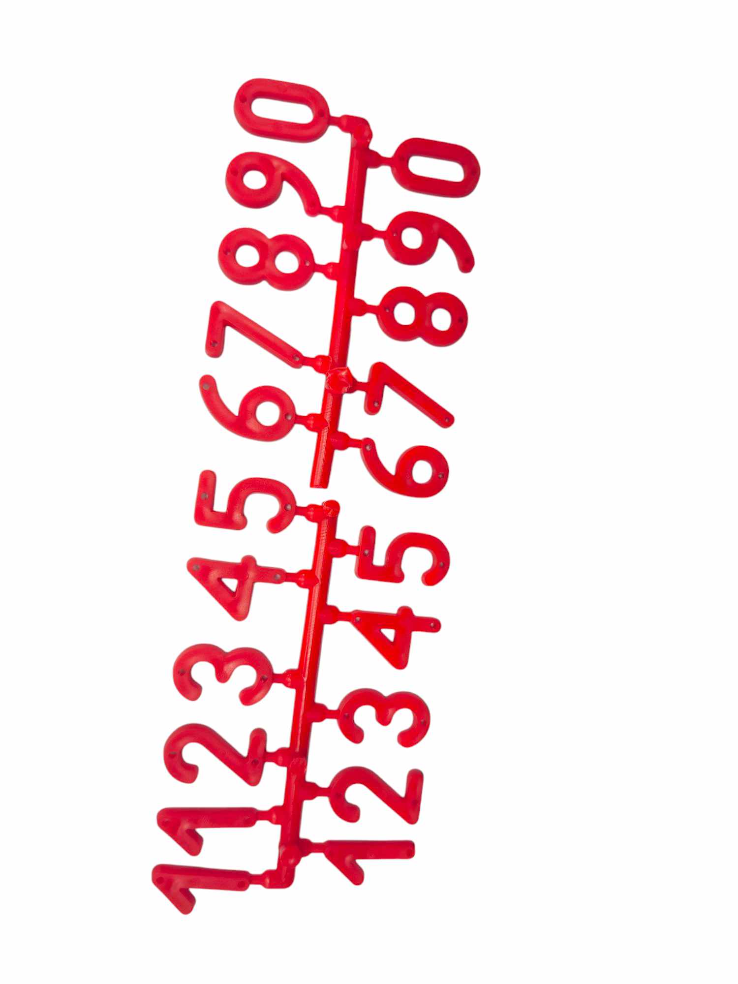 Avilio plastikiniai numeriukai raudoni