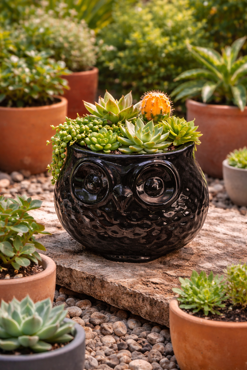 Maceta Búho Cerámica