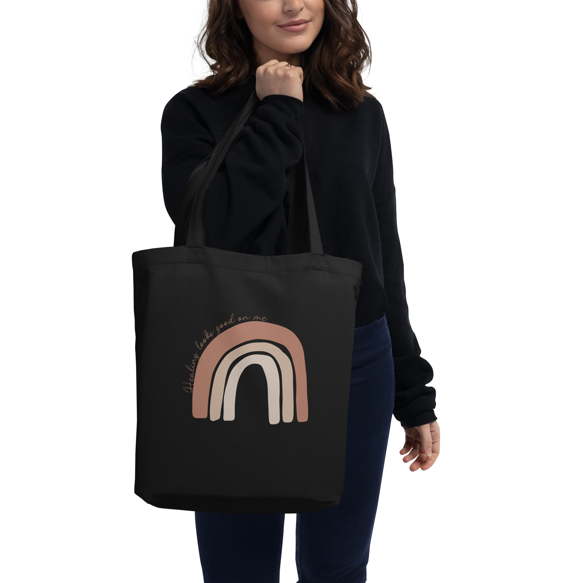 Healing looks good on me quote | Eco Tote Bag (black)
