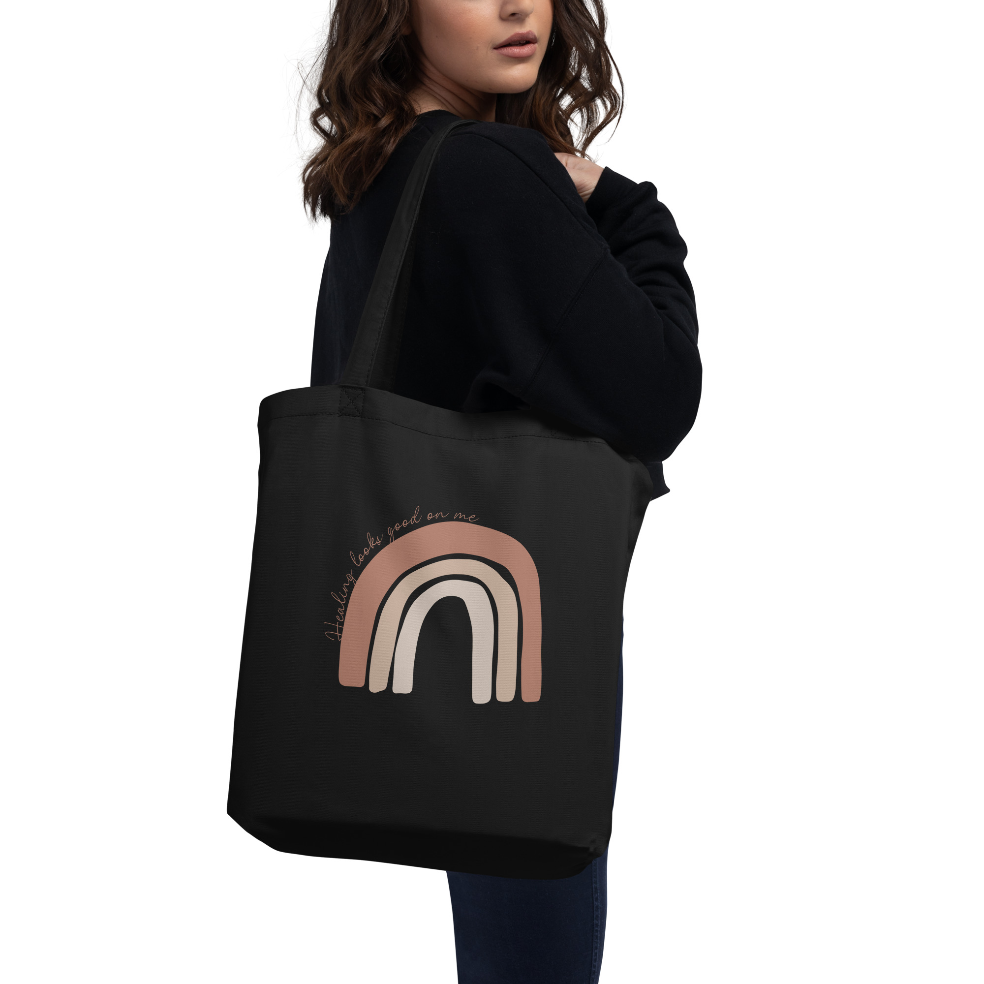 Healing looks good on me quote | Eco Tote Bag (black)