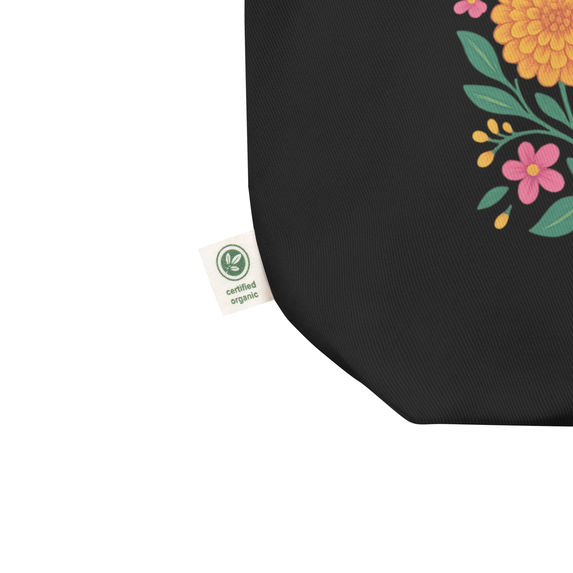Floral Courage | Eco Tote Bag (black)