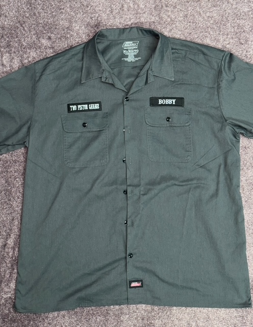 Grey Two Piston Garage work shirt
