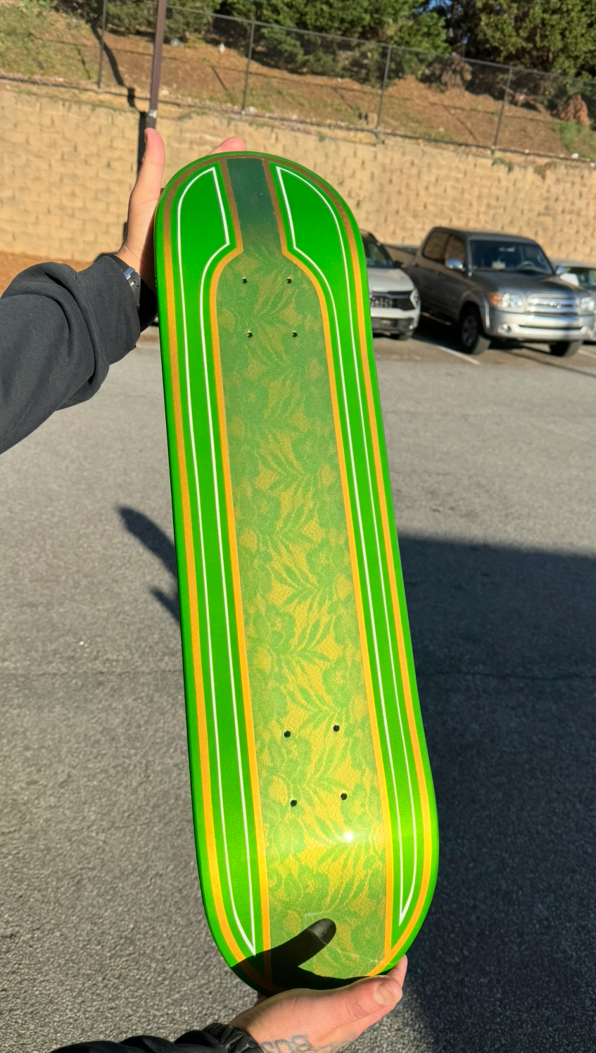 Custom Green skateboard Deck