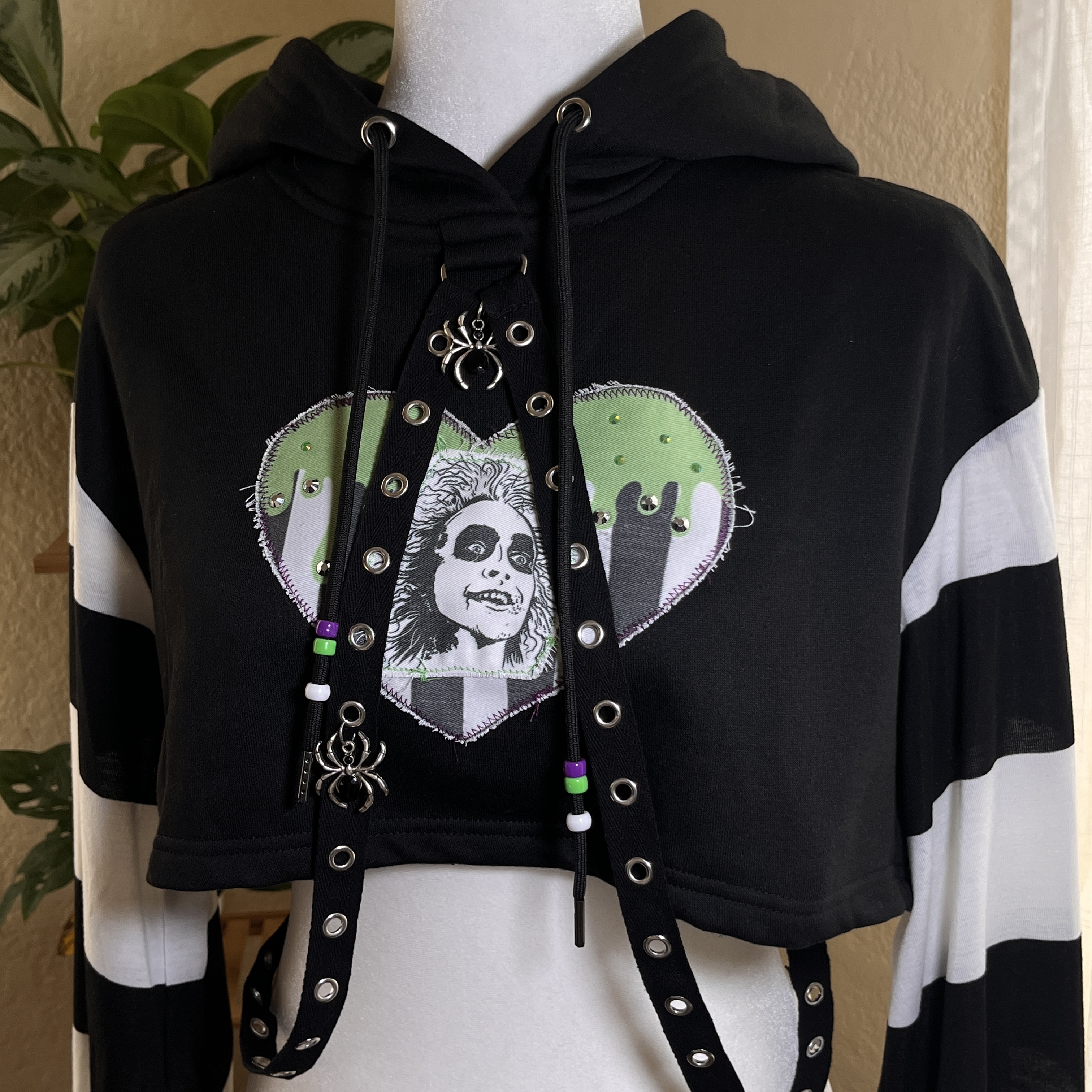 Beetlejuice Crop Hoodie