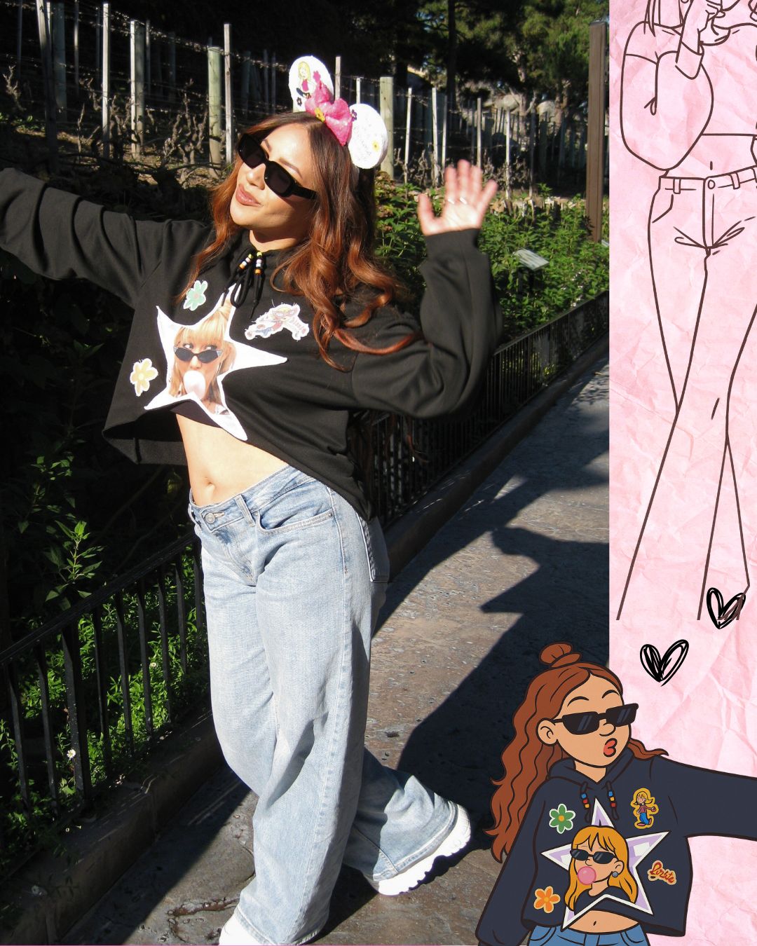 LIZZIE MCGUIRE  ☆ HEY NOW  ☆ CROP HOODIE