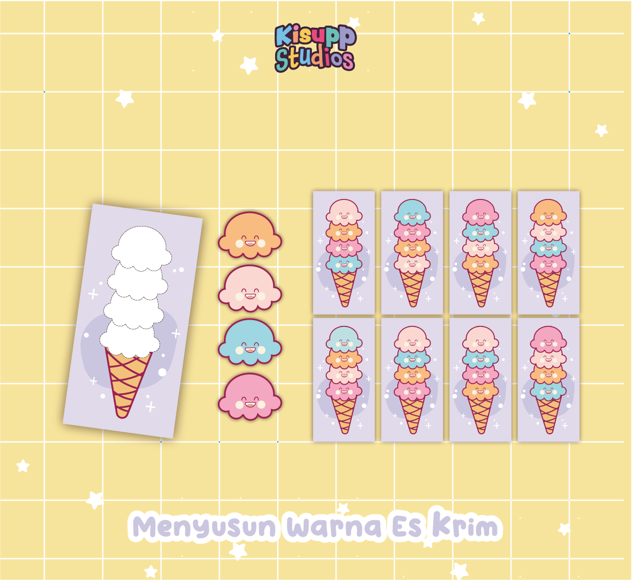 Menyusun Warna Es Krim