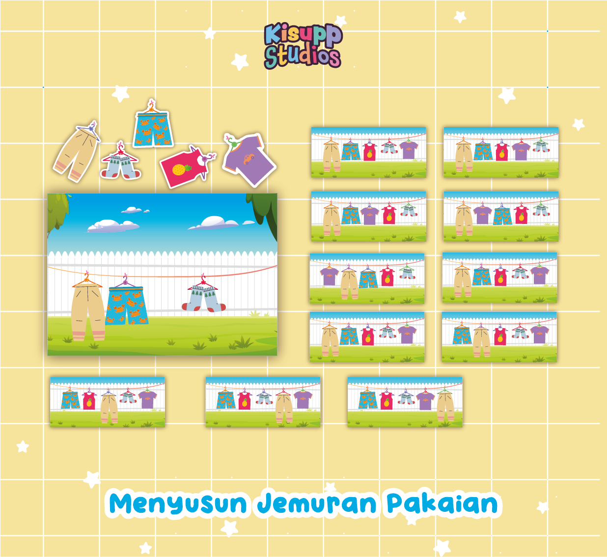 Menyusun Jemuran Pakaian