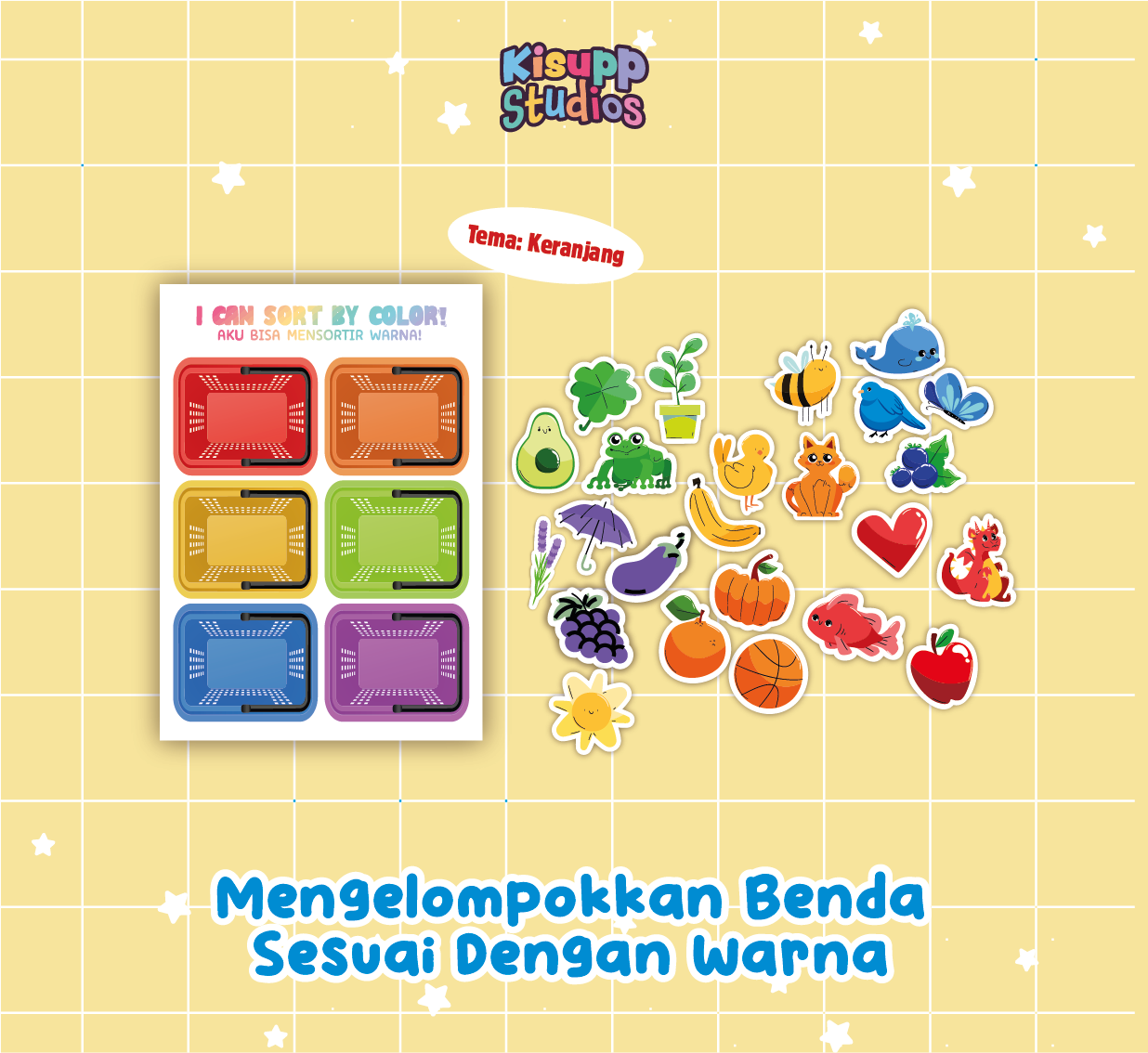 Mengelompokkan Benda ke Keranjang Sesuai Dengan Warna