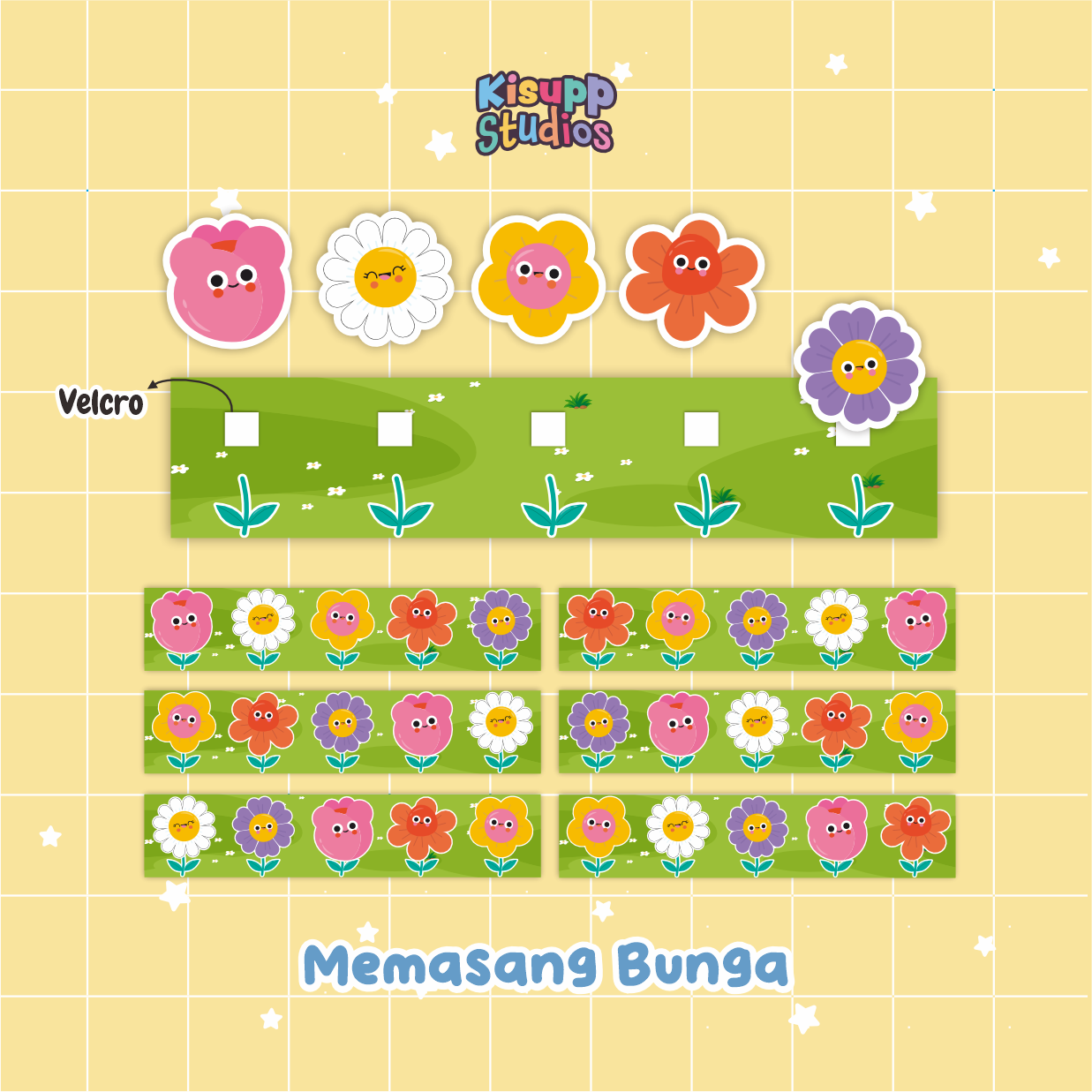 Mainan Edukasi Velcro Bunga