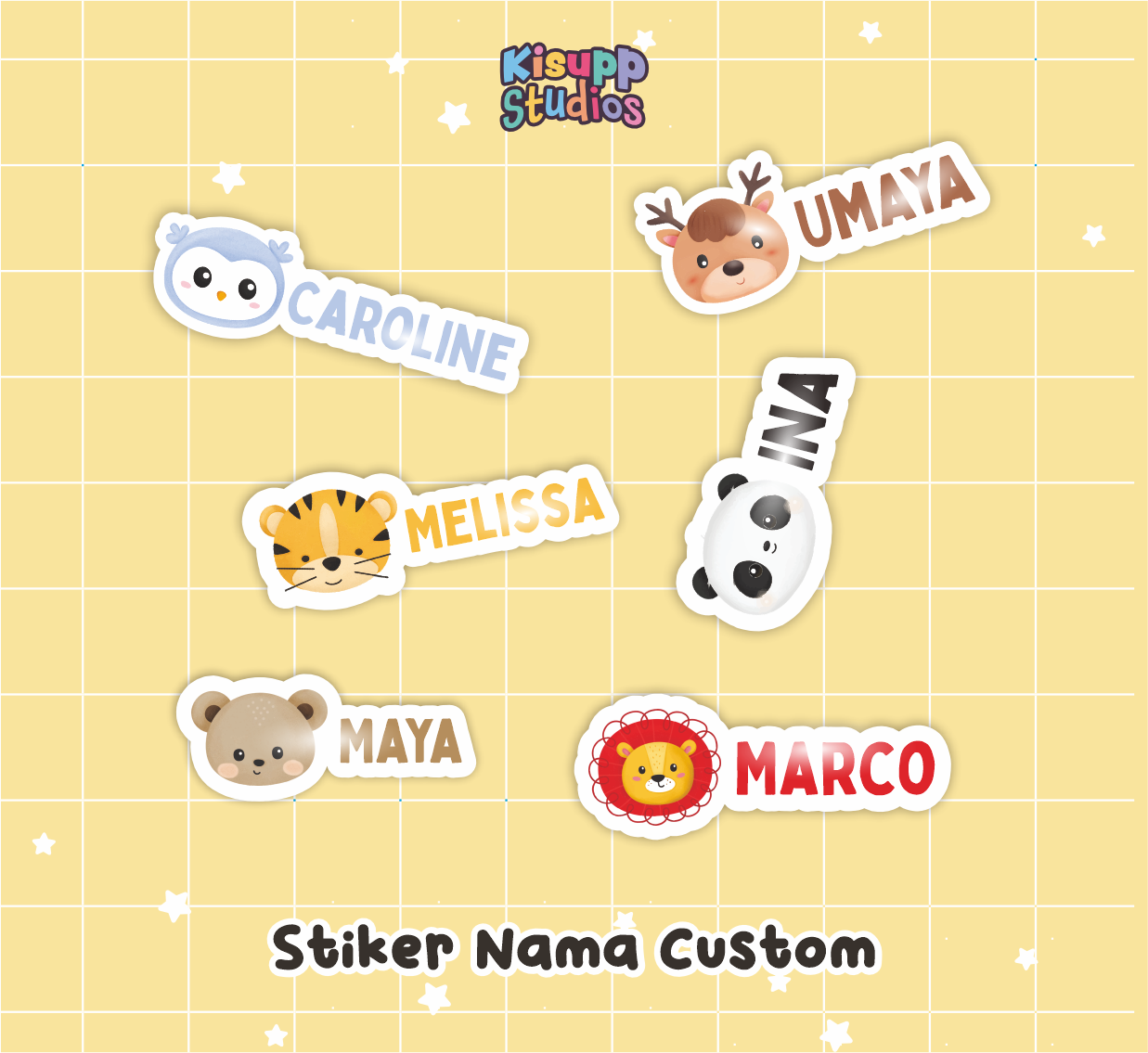 Stiker Nama Custom