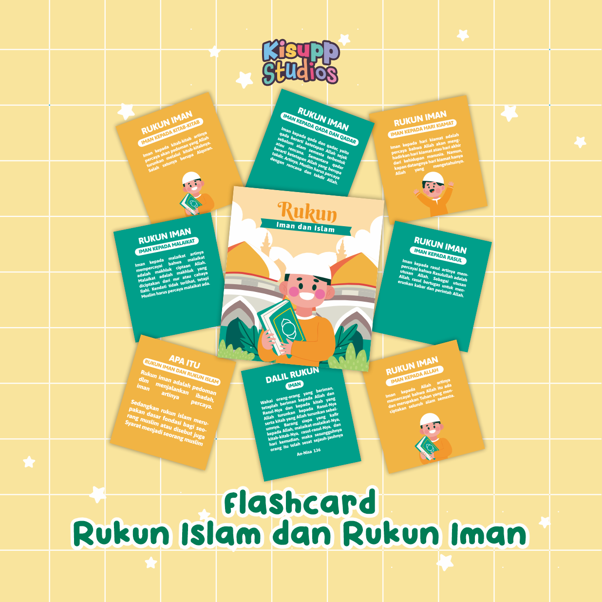 Flashcard Rukun Islam dan Rukun Iman