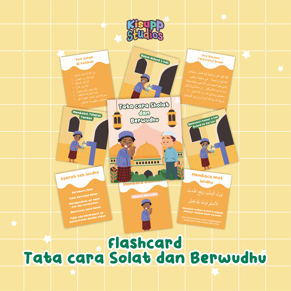 Flashcard Tata cara Sholat dan Berwudhu 