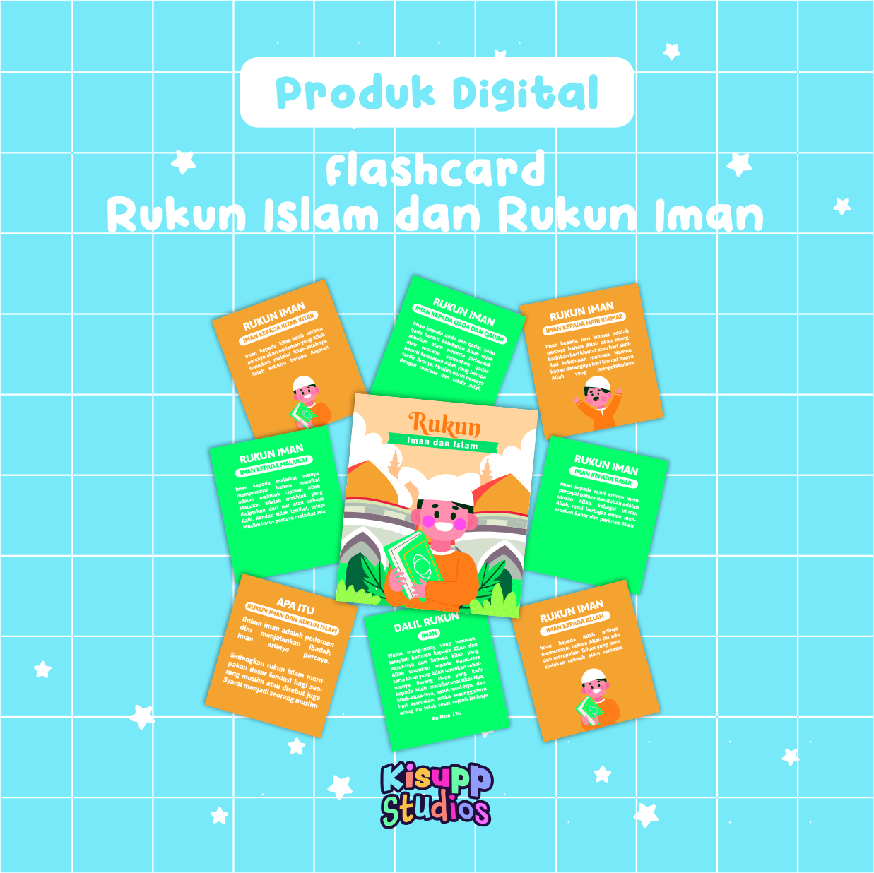 Flashcard Rukun Islam dan Rukun Iman