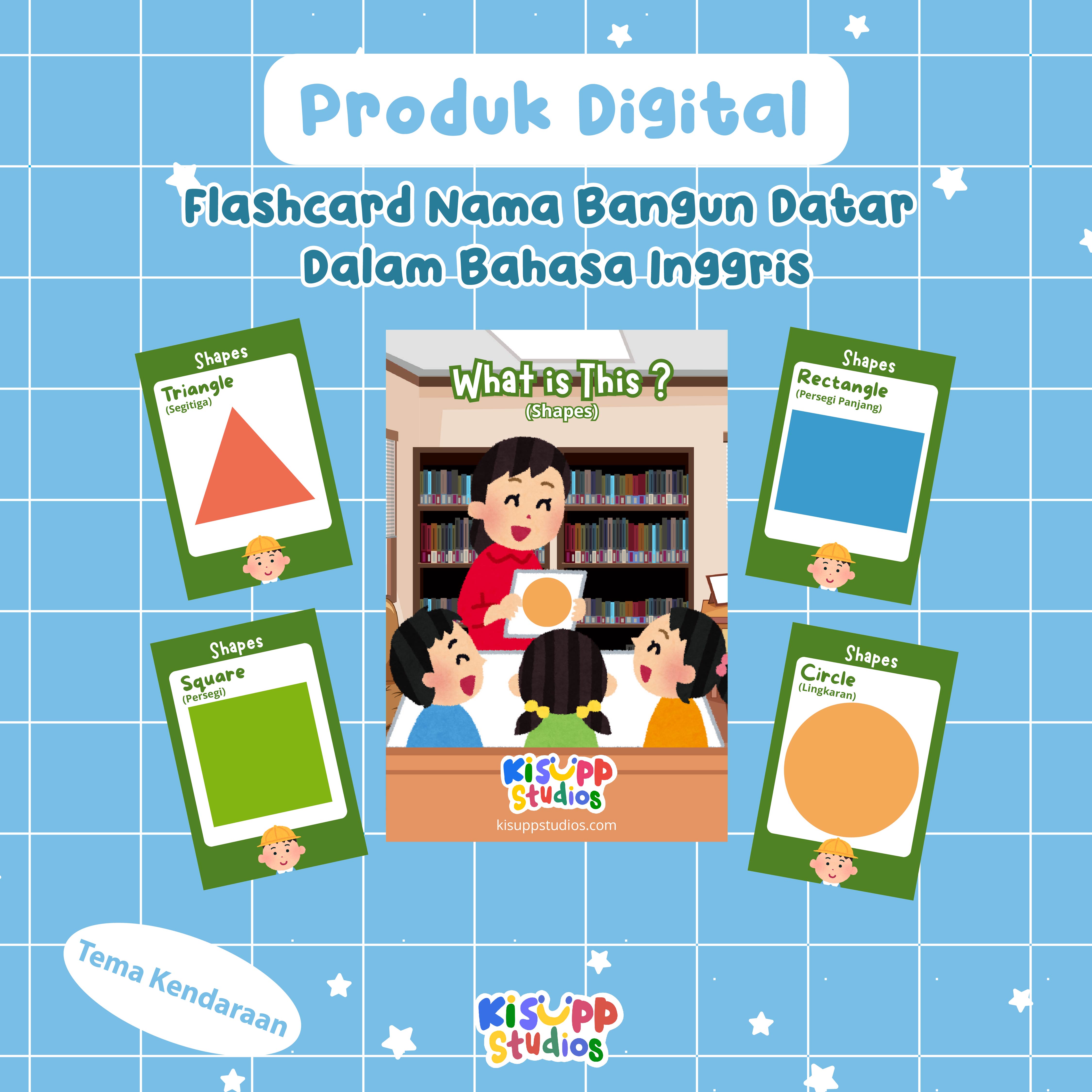 Flashcard Nama Bangun Datar Dalam Bahasa Inggris
