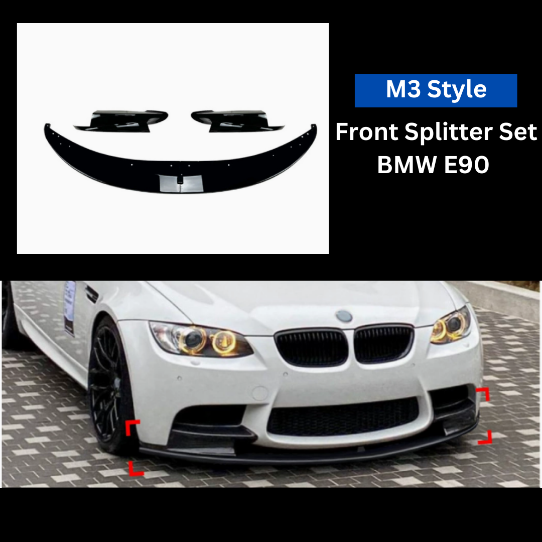 Front Lips Bumper Splitter BMW E90 M3 Style Import Plastik Lips Bumper Depan E90 92 M3