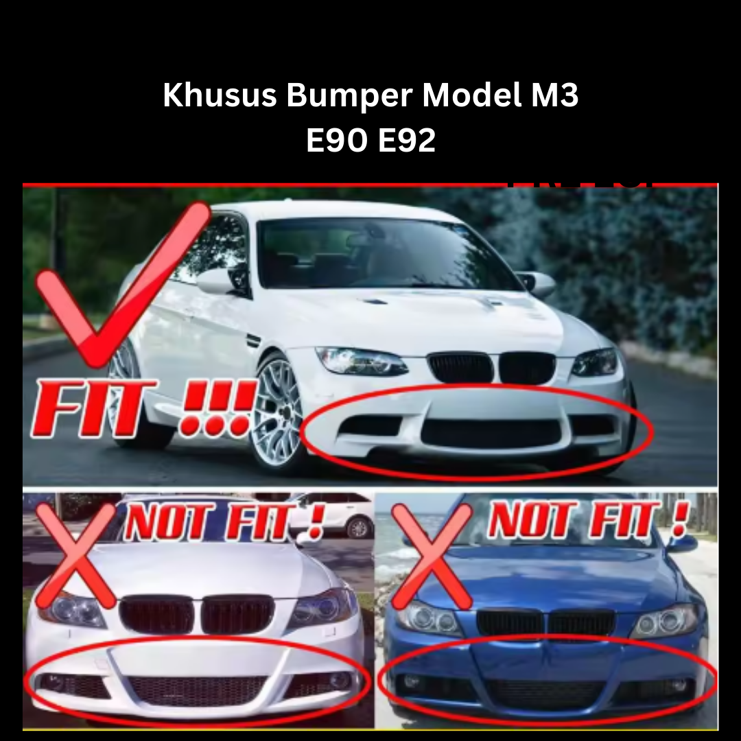 Front Lips Bumper Splitter BMW E90 M3 Style Import Plastik Lips Bumper Depan E90 92 M3