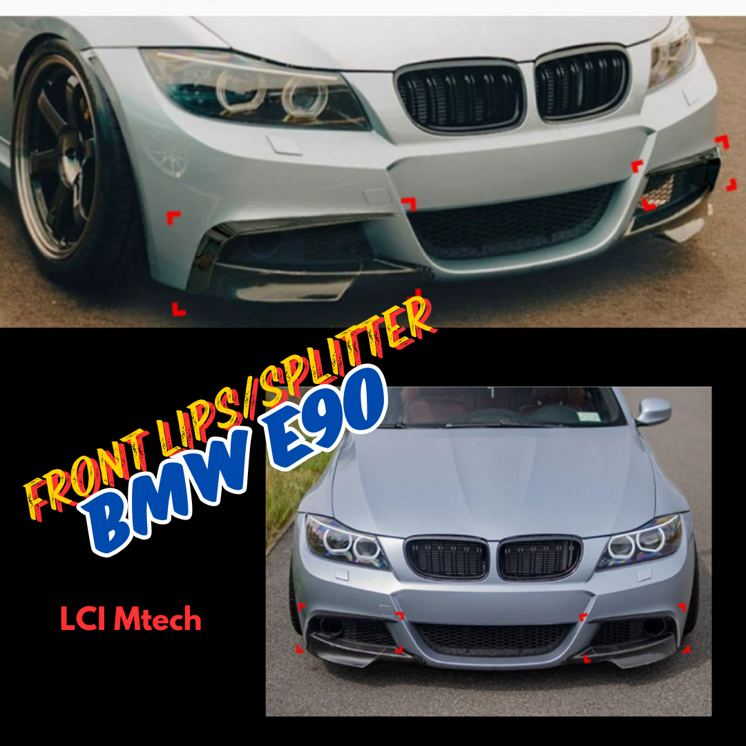 Front Lips E90 LCI Mtech Splitter Set BMW E90 Import Plastik Lips Bumper Depan