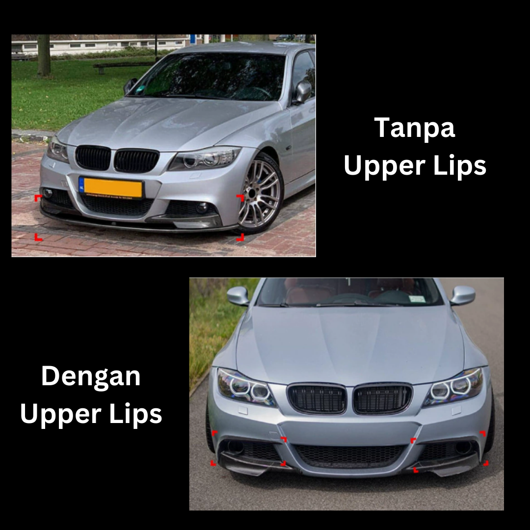 Front Lips E90 LCI Mtech Splitter Set BMW E90 Import Plastik Lips Bumper Depan