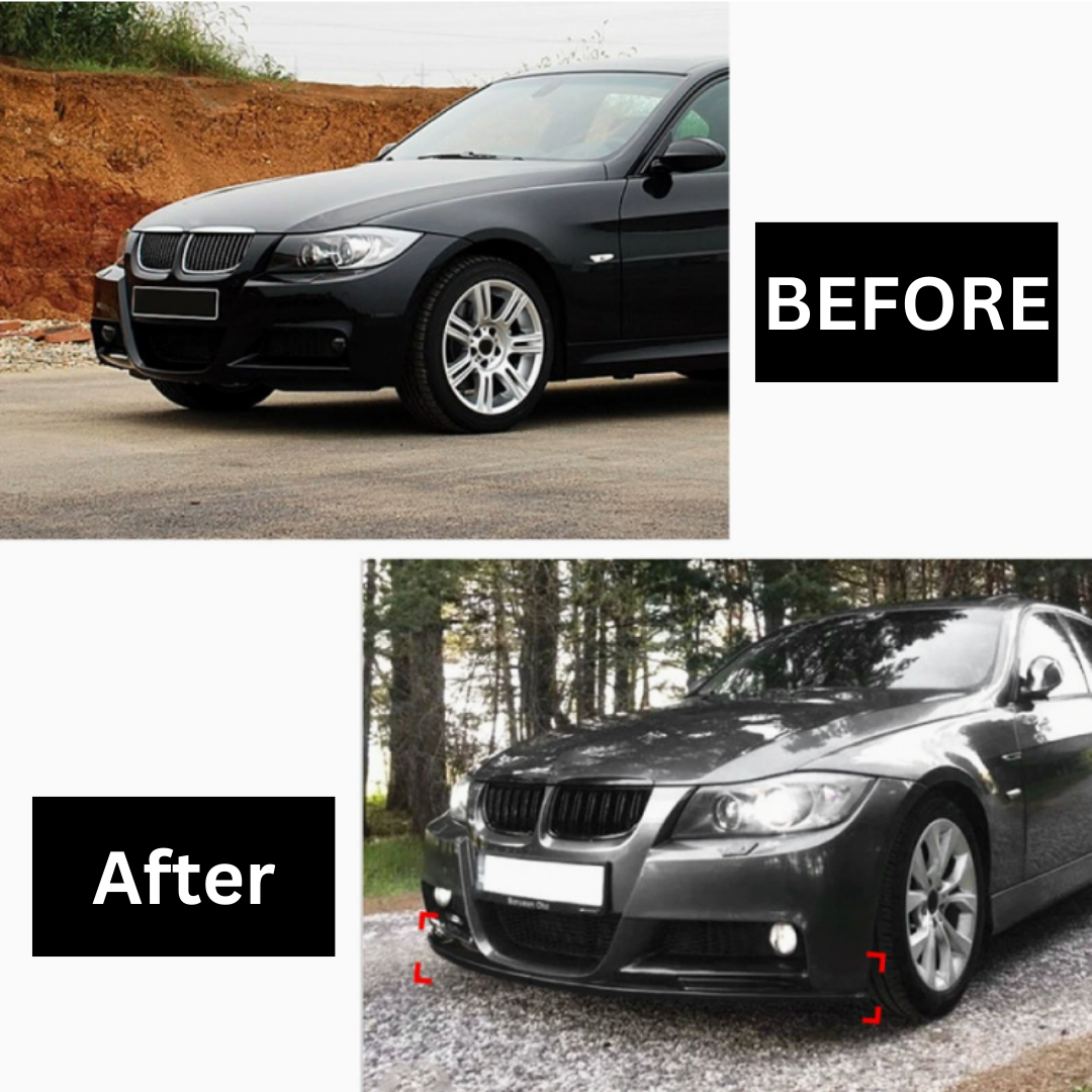 Front Lips Mtech Splitter Set BMW E90 PRE LCI Import Plastik Lips Bumper Depan