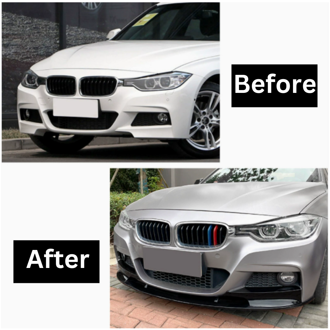 Front Lips F30 Mtech Splitter Set BMW F30 Import Plastik Lips Bumper Depan