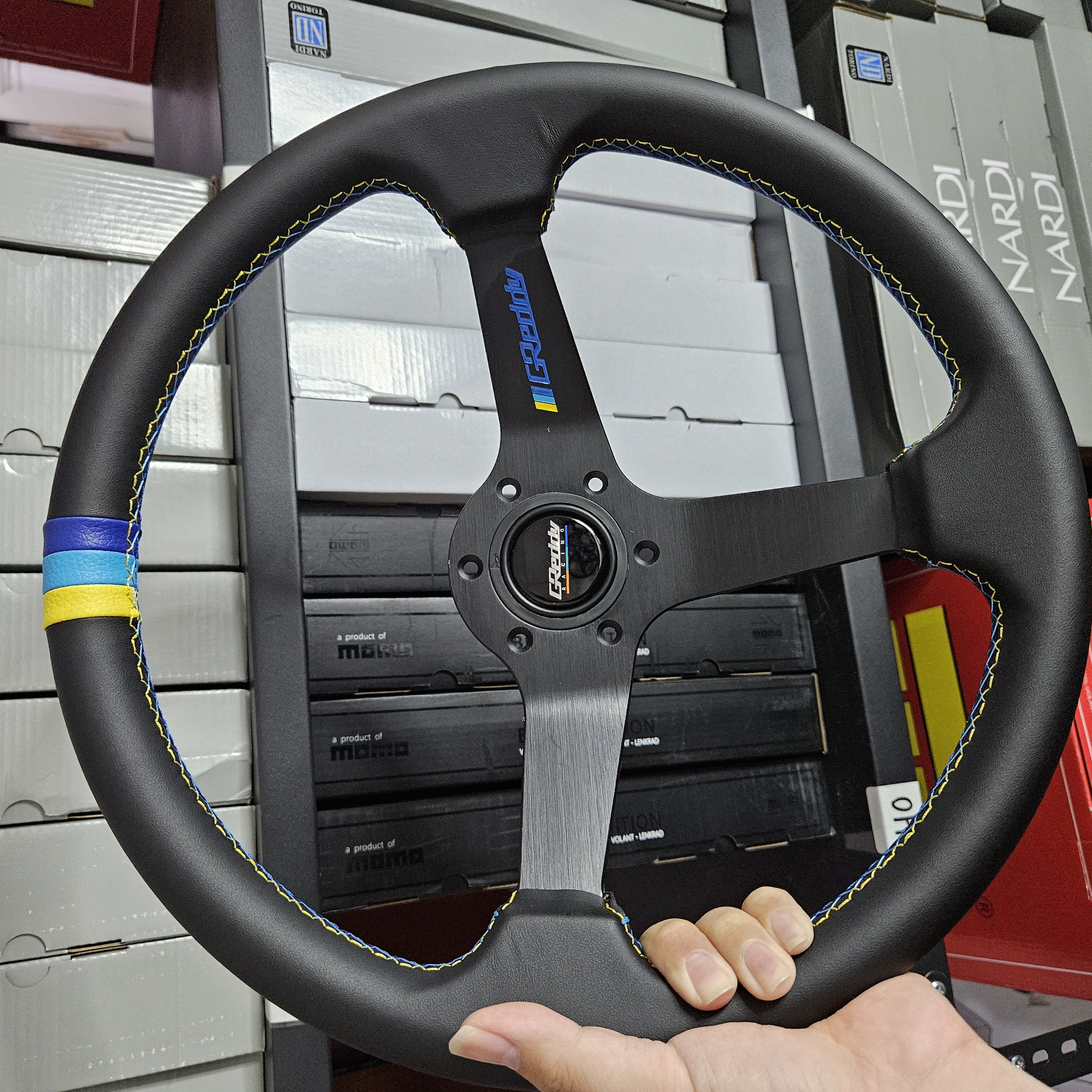 Stir Racing Greddy Tipe A Kulit 14 Inch Semi Celong