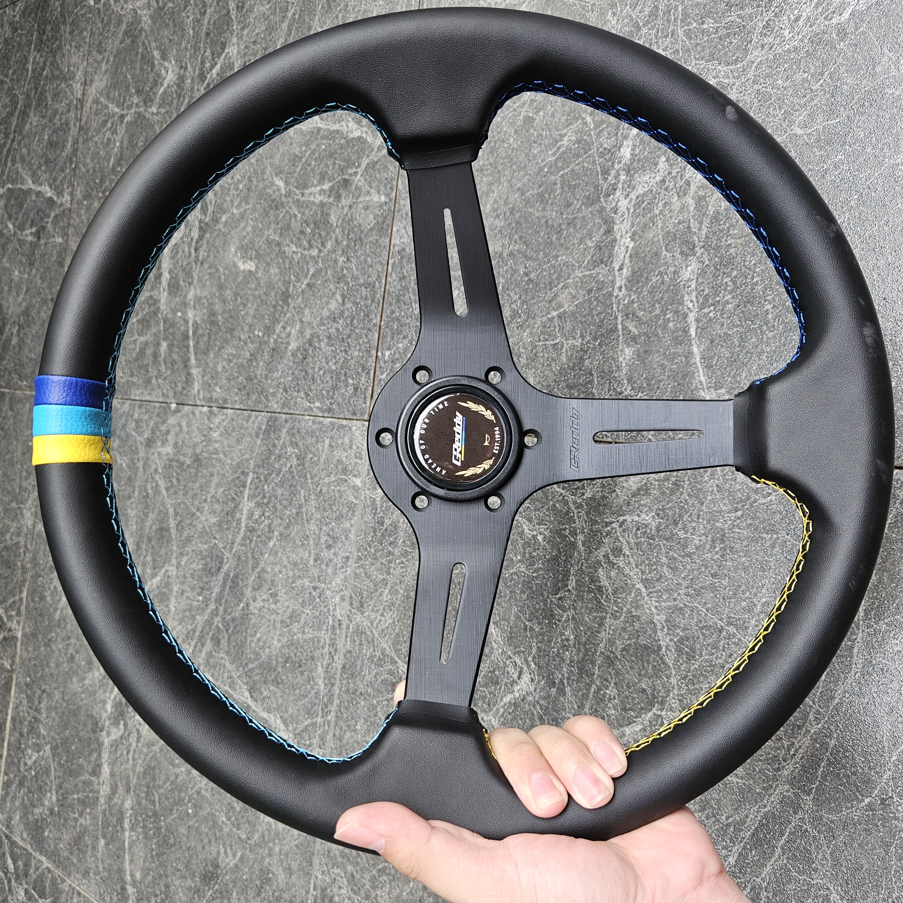 Stir Racing Greddy Tipe B Kulit 14 Inch Semi Celong